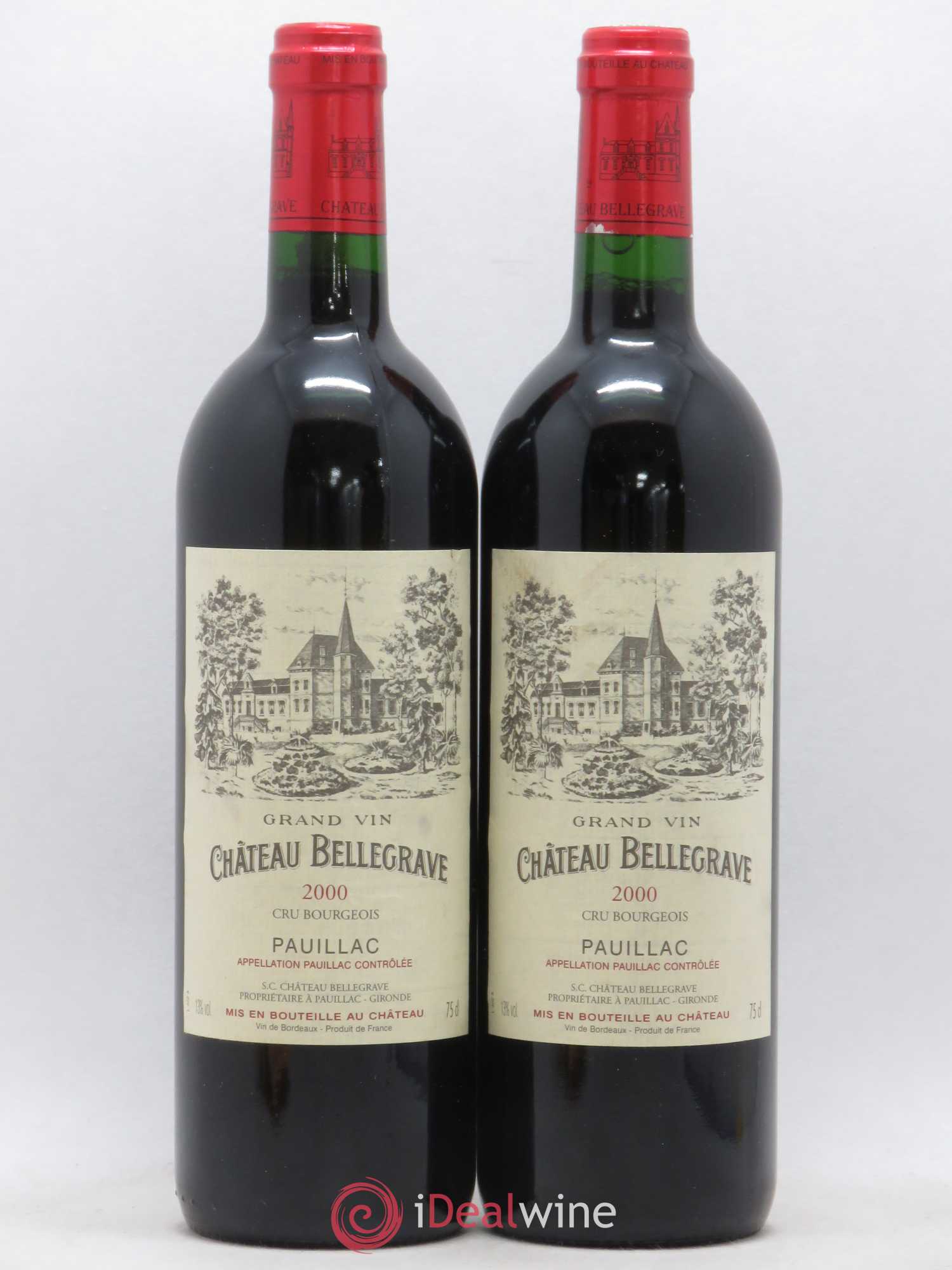 Château Bellegrave 2000 - Lot de 2 bouteilles - 0