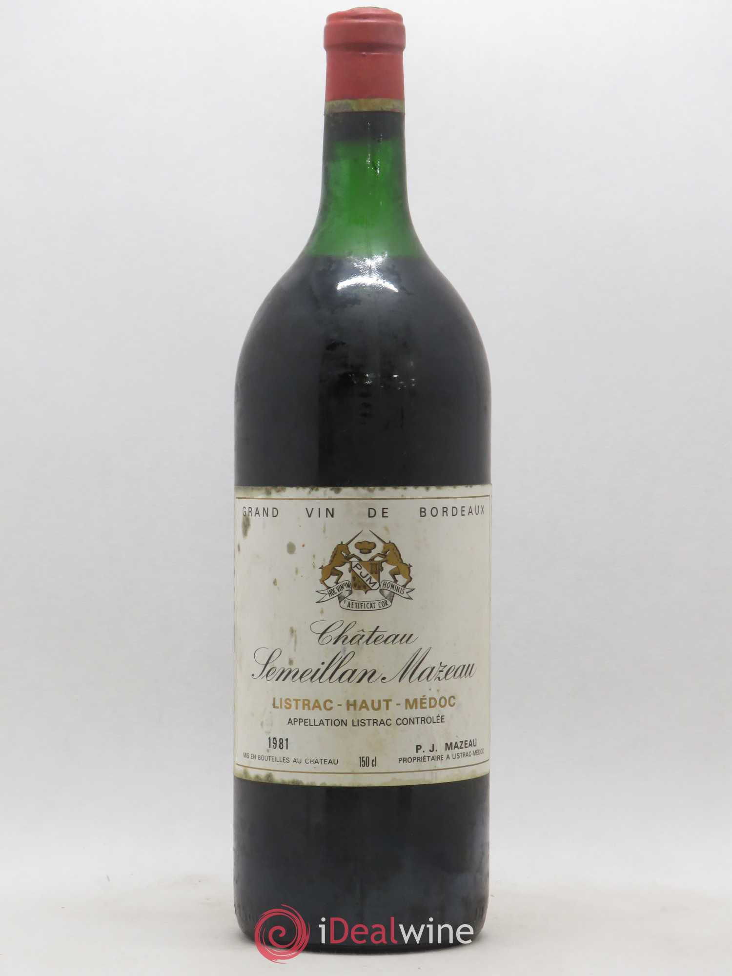 Listrac-Médoc Château Semeillan Mazeau 1981 - Lot de 1 magnum - 0