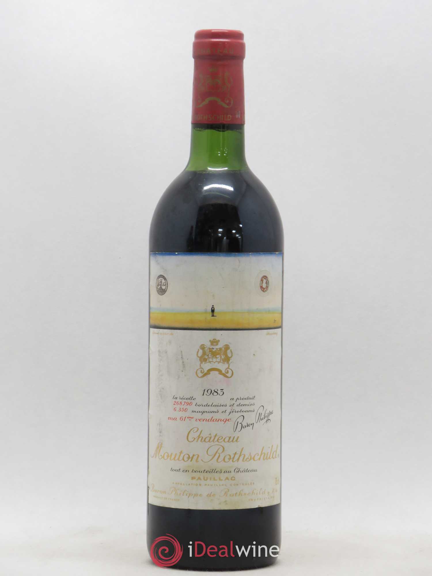Château Mouton Rothschild 1er Grand Cru Classé 1983 - Lot de 1 bouteille - 0