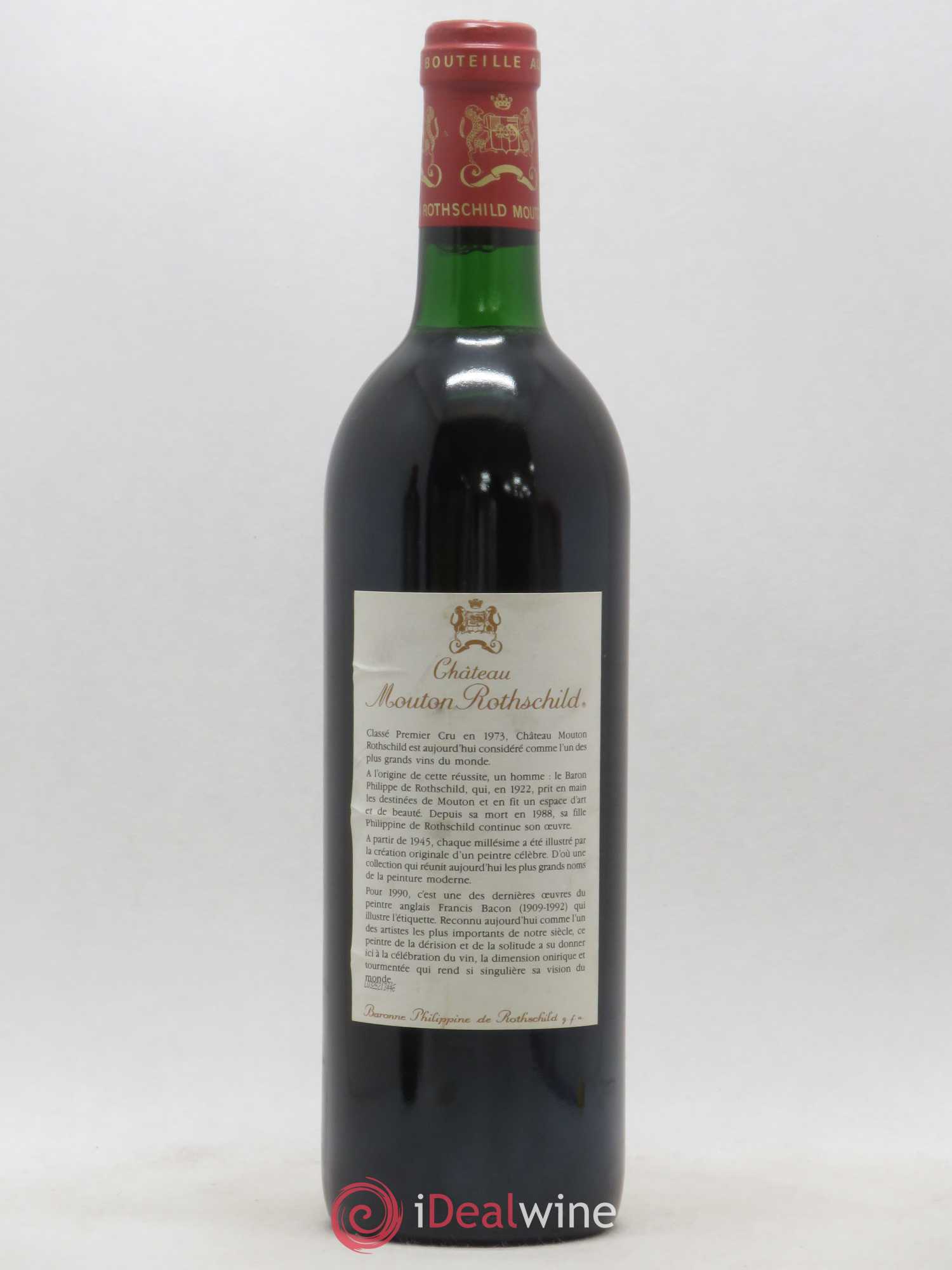 Château Mouton Rothschild 1er Grand Cru Classé 1990 - Lot de 1 bouteille - 1
