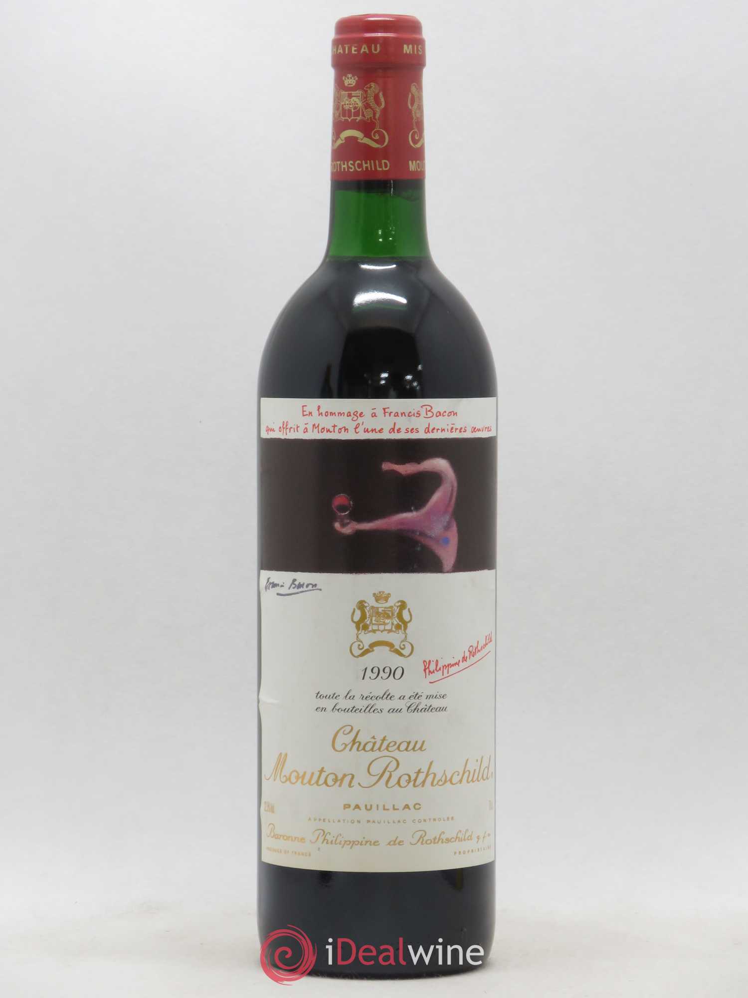 Château Mouton Rothschild 1er Grand Cru Classé 1990 - Lot de 1 bouteille - 0