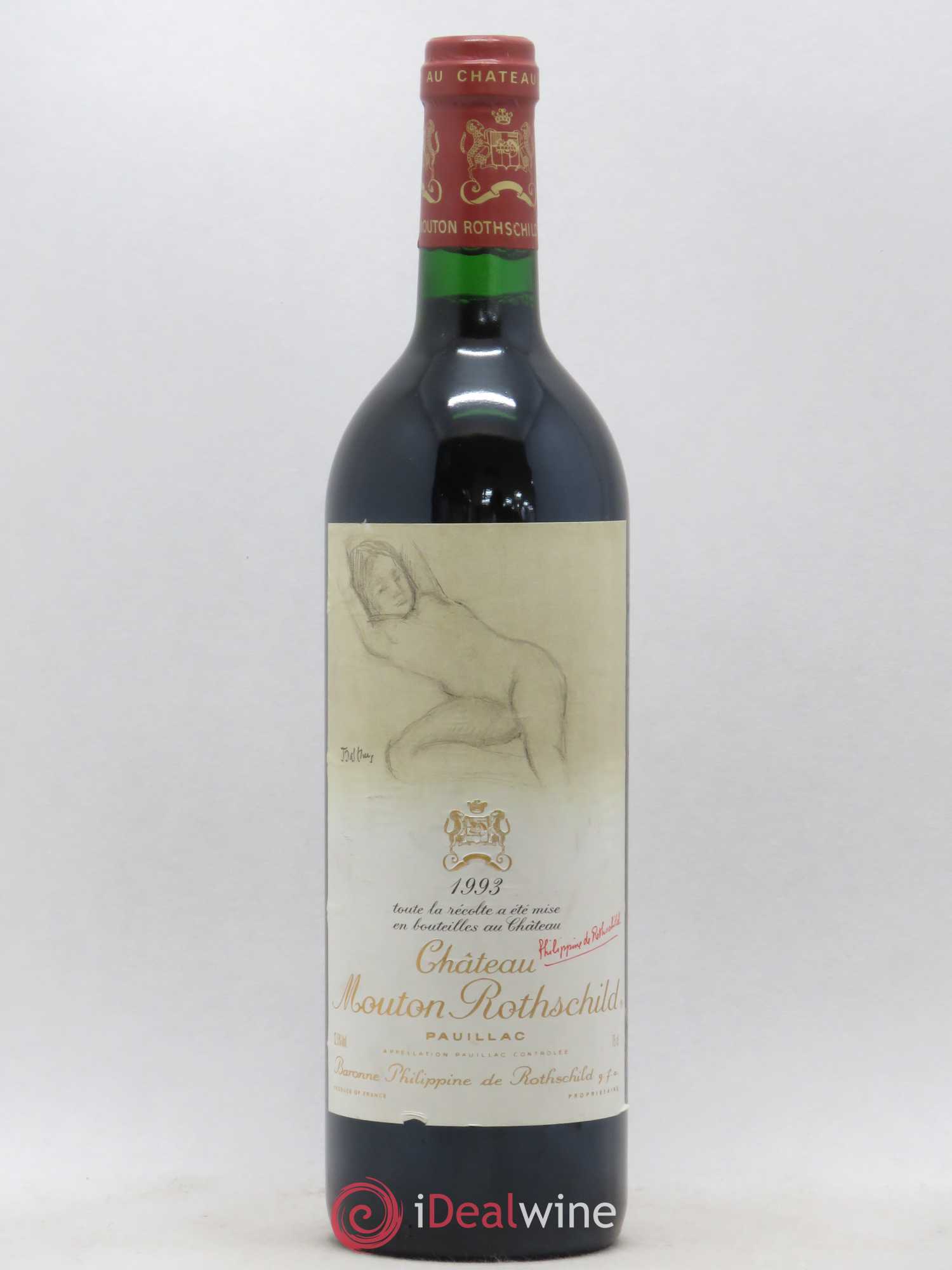 Château Mouton Rothschild 1er Grand Cru Classé 1993 - Lot de 1 bouteille - 0