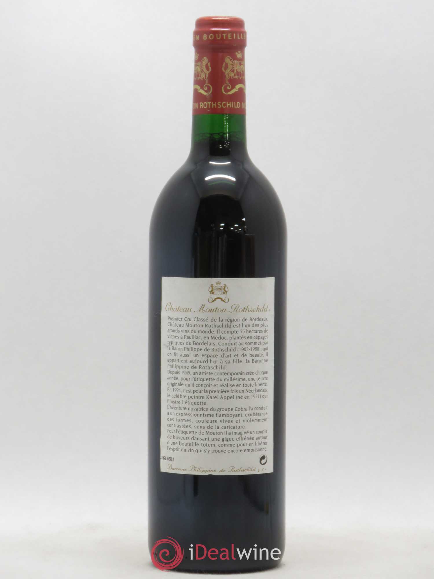 Château Mouton Rothschild 1er Grand Cru Classé 1994 - Lot de 1 bouteille - 1
