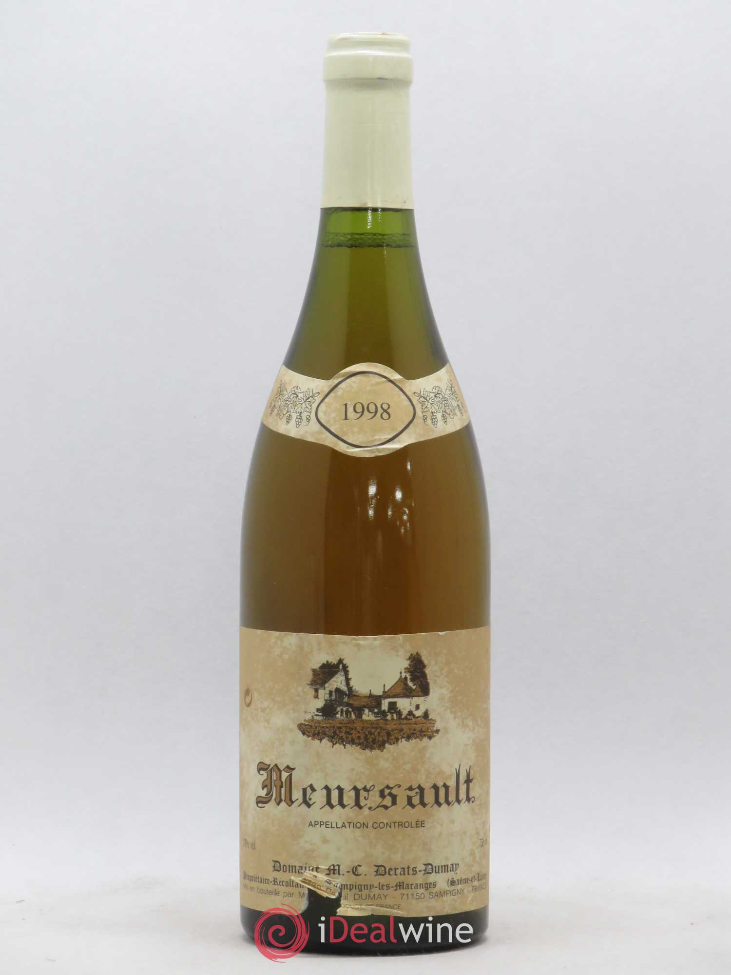 Meursault Domaine Derats Dumay 1998 - Lot de 1 bouteille - 0