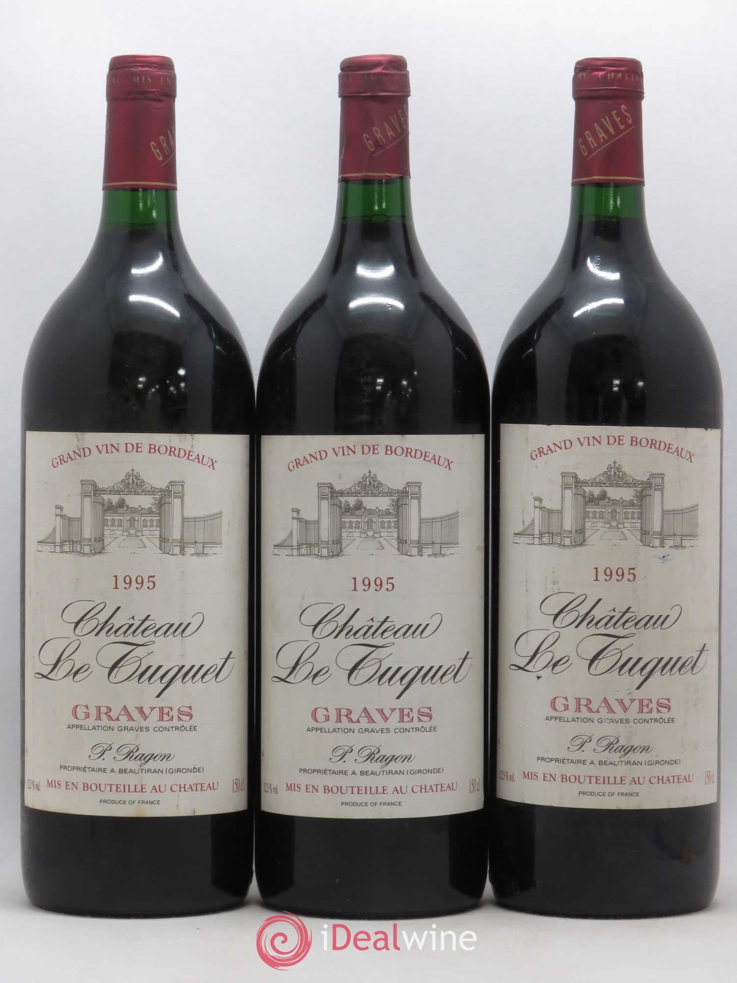Château le Tuquet Graves 1995 - Lot de 3 magnums - 0