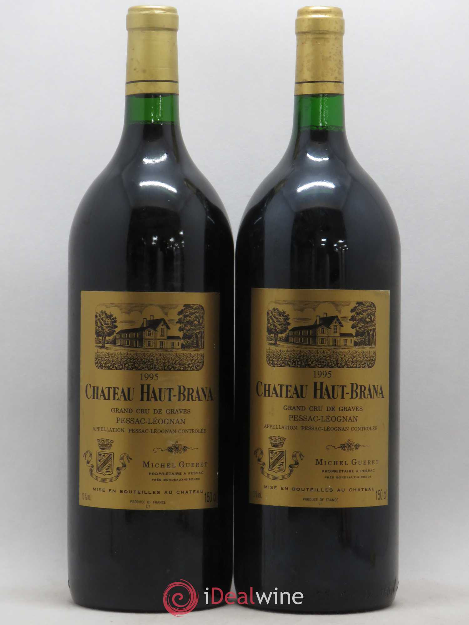 Pessac-Léognan Château Haut Bran 1995 - Posten von 2 Magnum - 0