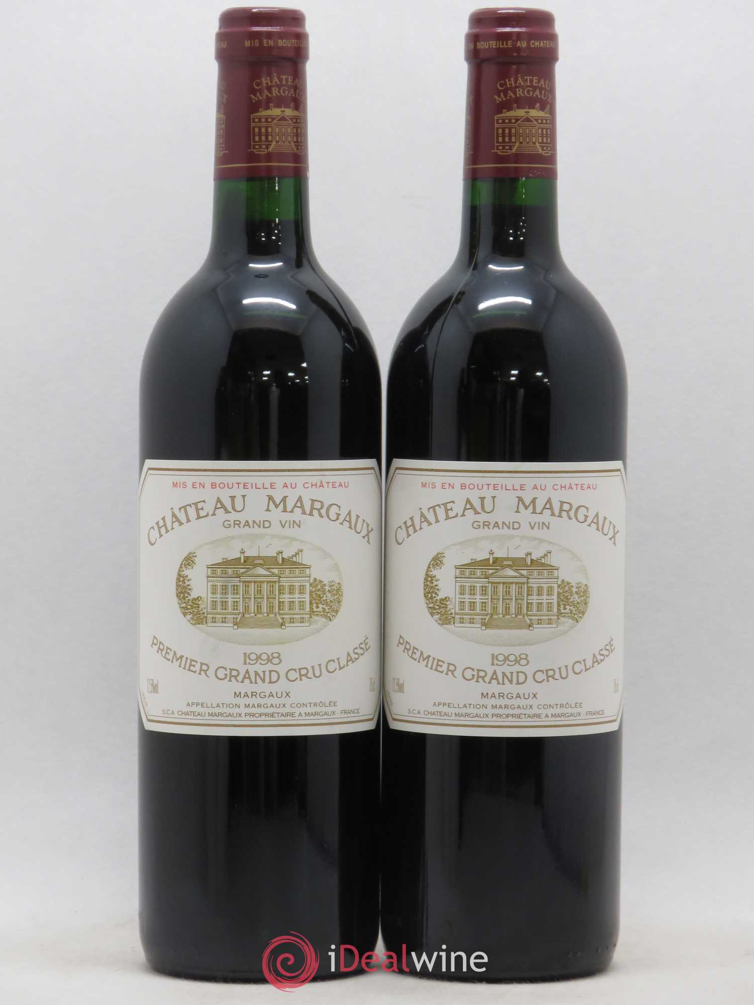 Château Margaux 1er Grand Cru Classé 1998 - Lot de 2 bouteilles - 0