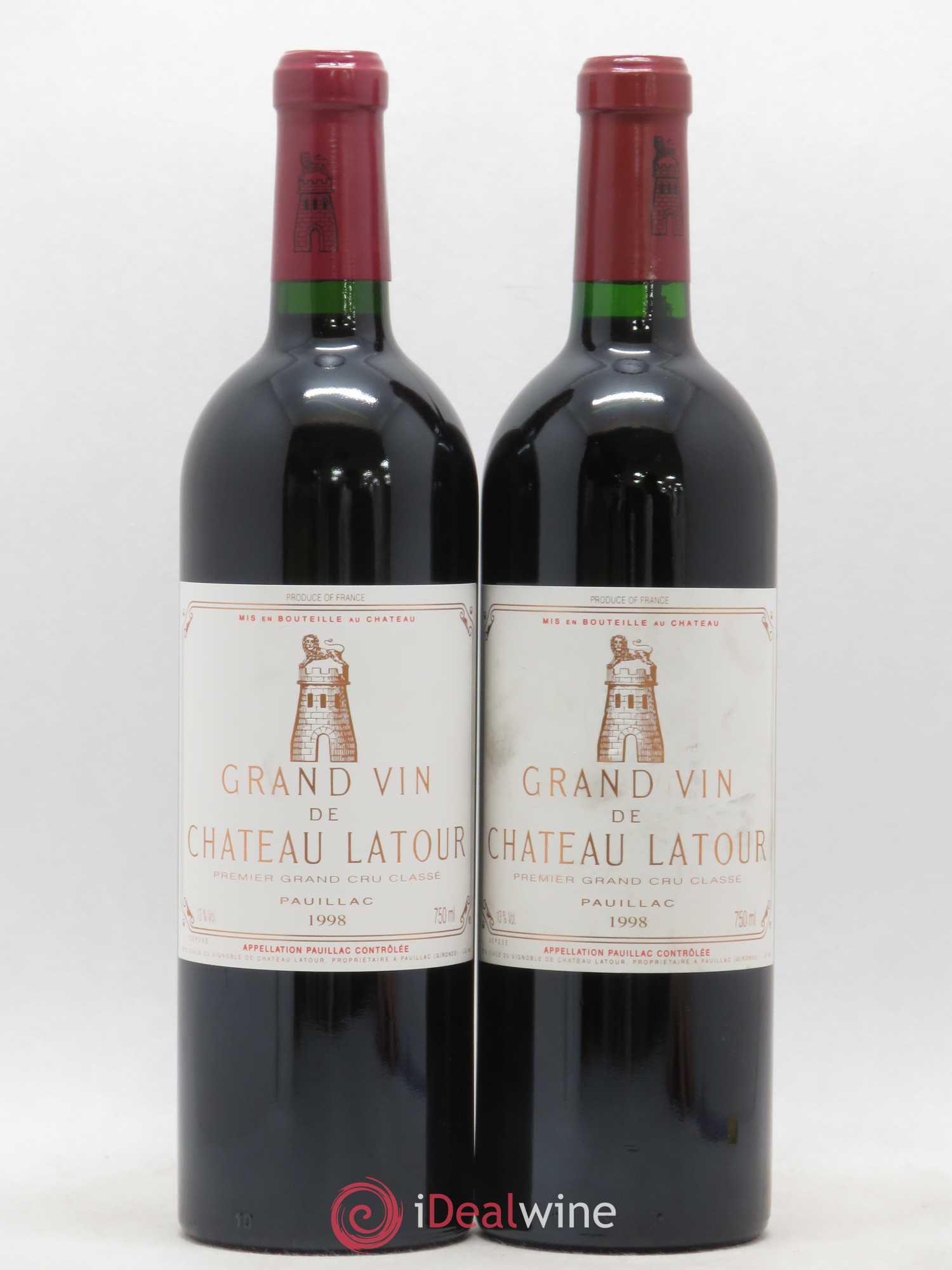 Château Latour 1er Grand Cru Classé 1998 - Lot de 2 bouteilles - 0