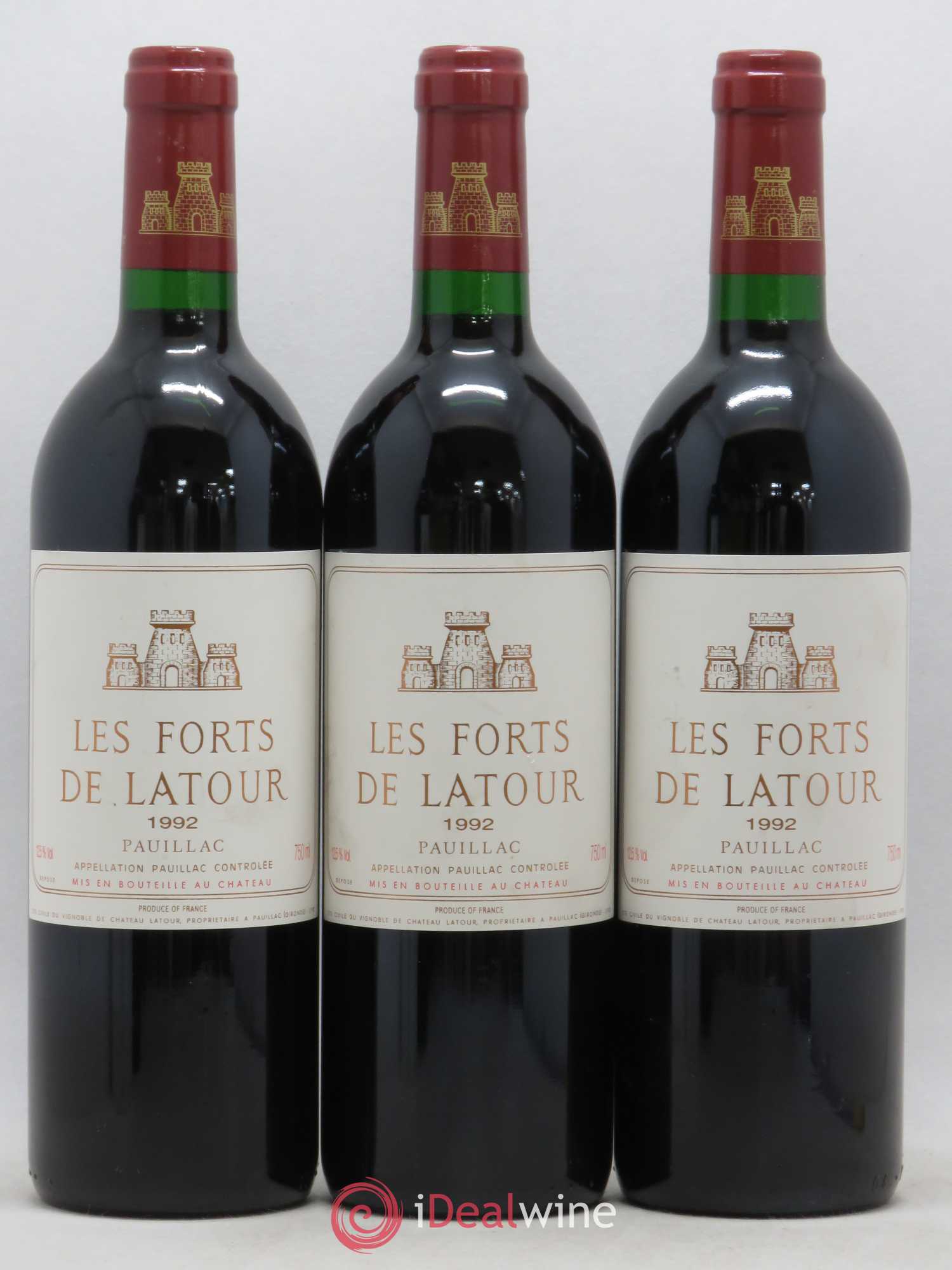 Les Forts de Latour Second Vin 1992 - Lot de 3 bouteilles - 0