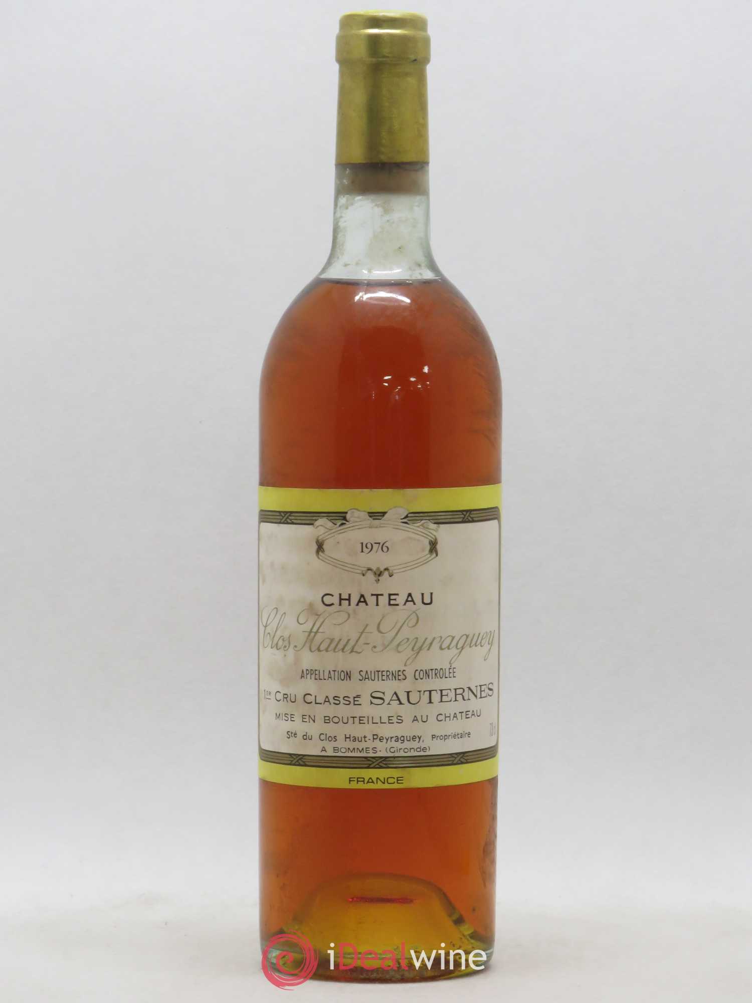 Clos Haut-Peyraguey 1er Grand Cru Classé 1976 - Lotto di 1 bottiglia - 0