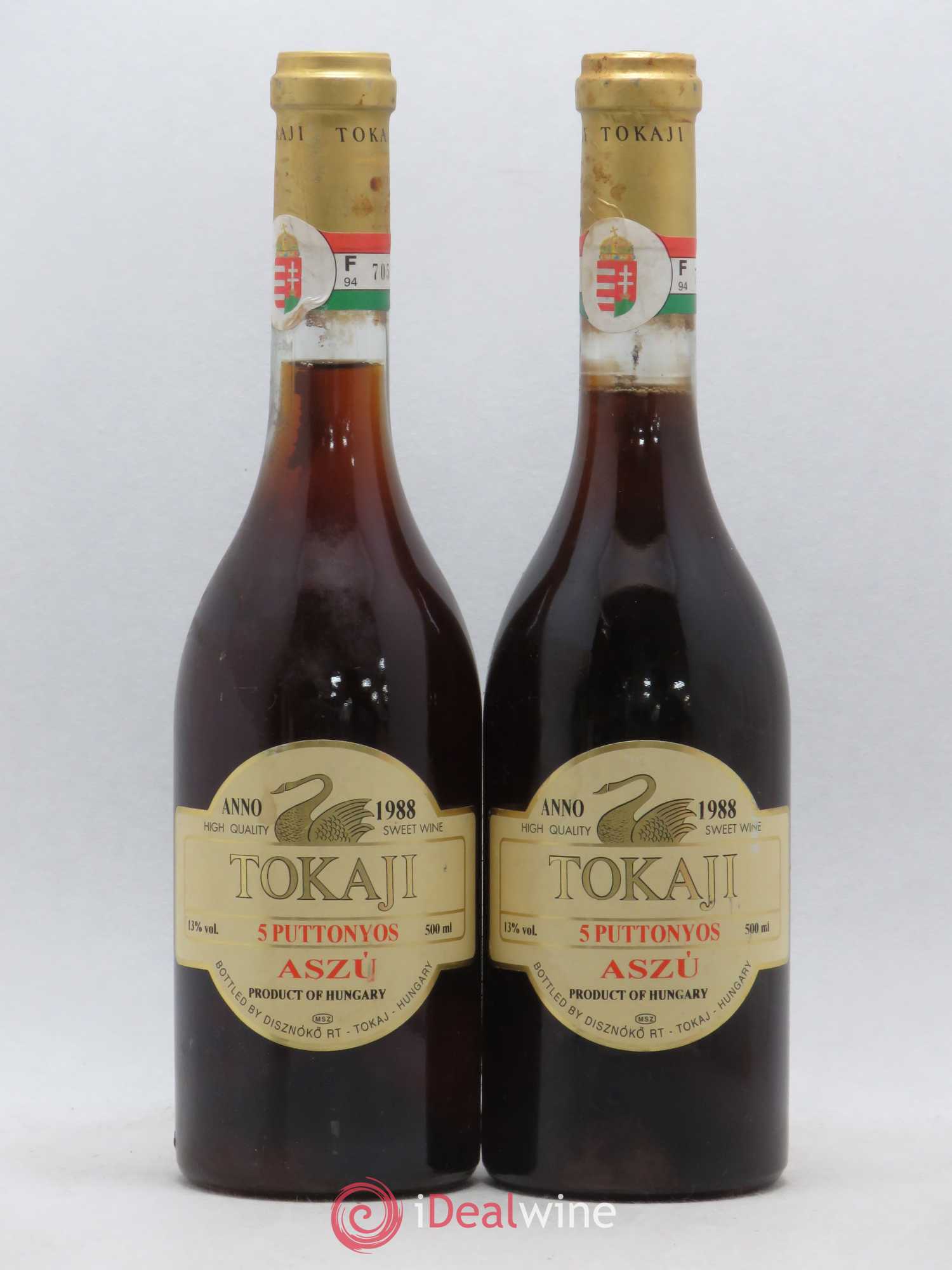 Tokaji Aszu 5 Puttonyos Disznoko (Domaine) 1988 - Lotto di 2 bottiglie - 0