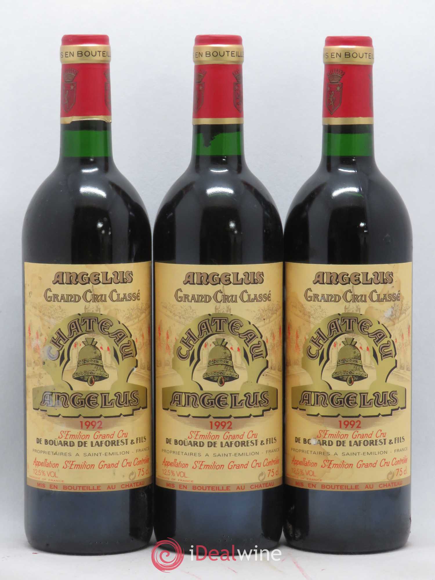Château Angélus 1er Grand Cru Classé A 1992 - Lot de 6 bouteilles - 1