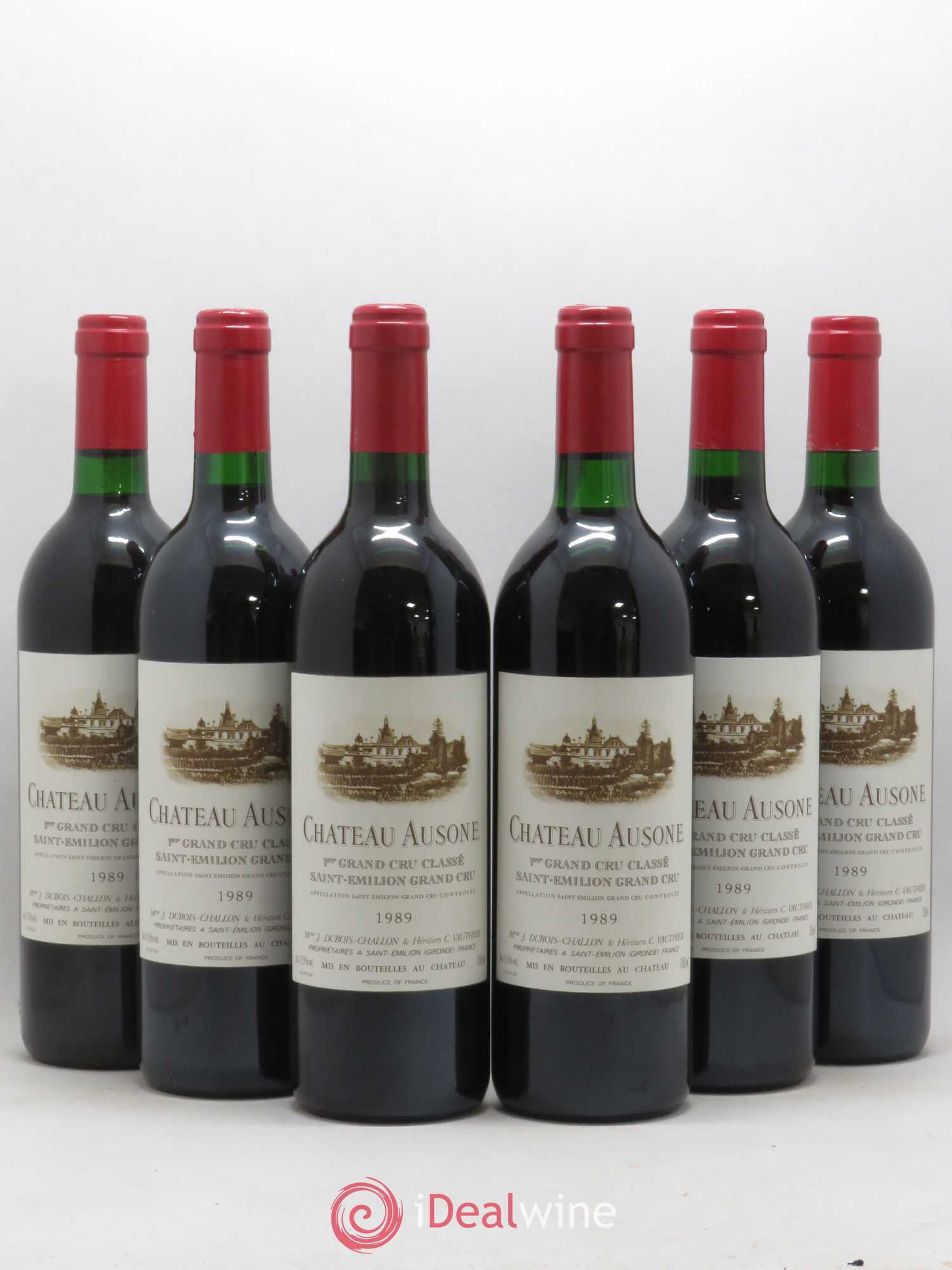 Château Ausone 1er Grand Cru Classé A 1989 - Lot de 6 bouteilles - 0