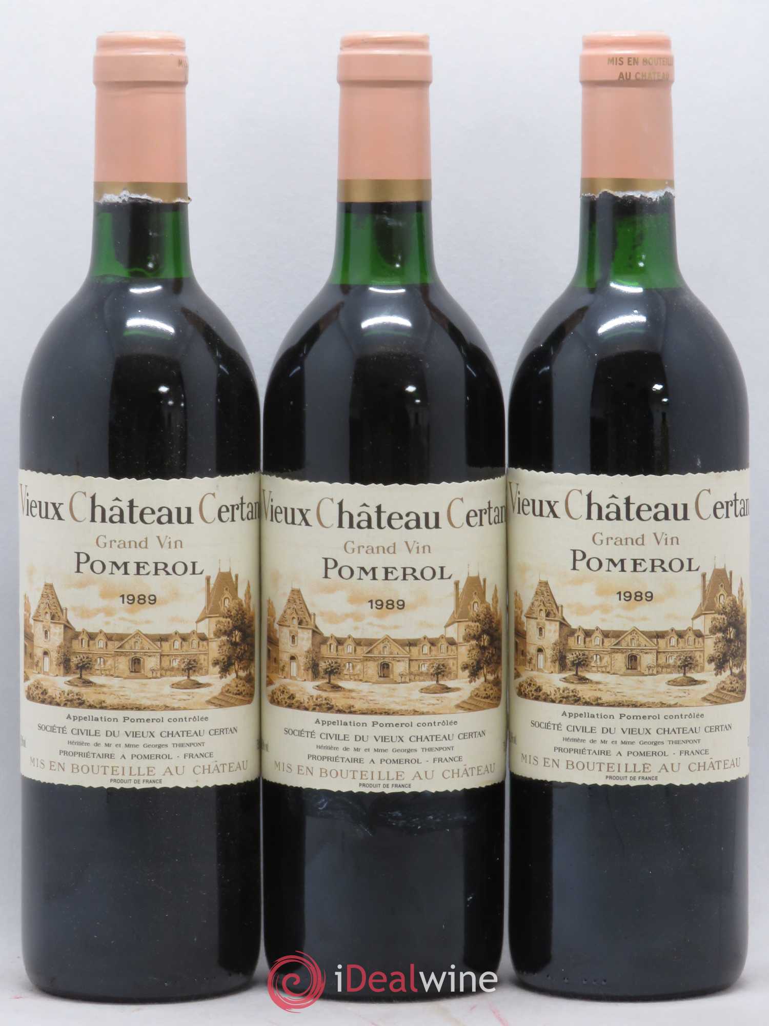 Vieux Château Certan 1989 - Lot de 3 bouteilles - 0