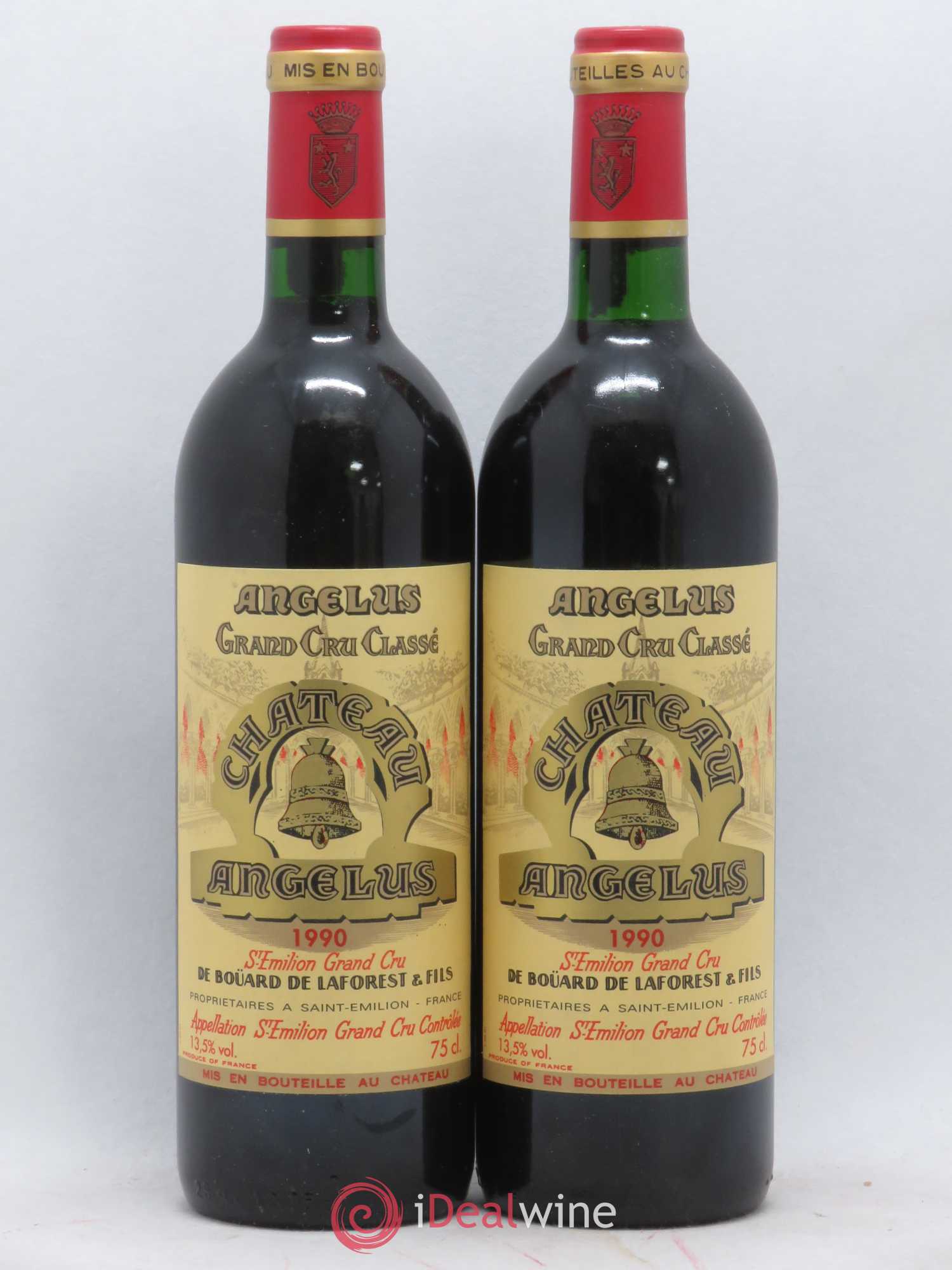Château Angélus 1er Grand Cru Classé A 1990 - Lot de 2 bouteilles - 0
