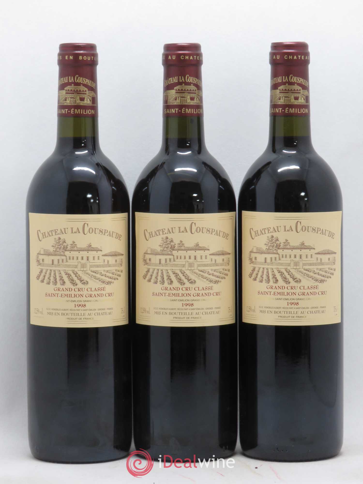 Château la Couspaude Grand Cru Classé 1998 - Lot de 12 bouteilles - 1
