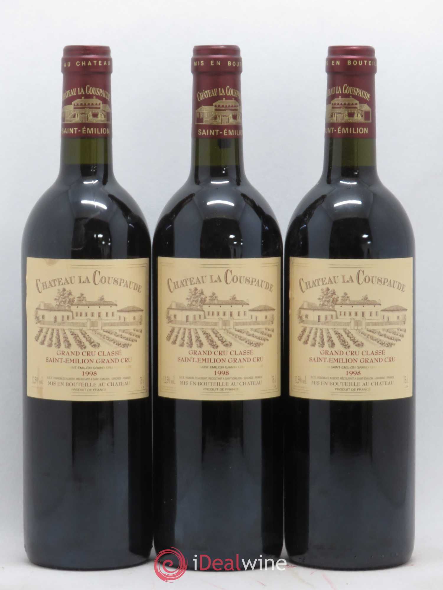 Château la Couspaude Grand Cru Classé 1998 - Lot de 12 bouteilles - 1