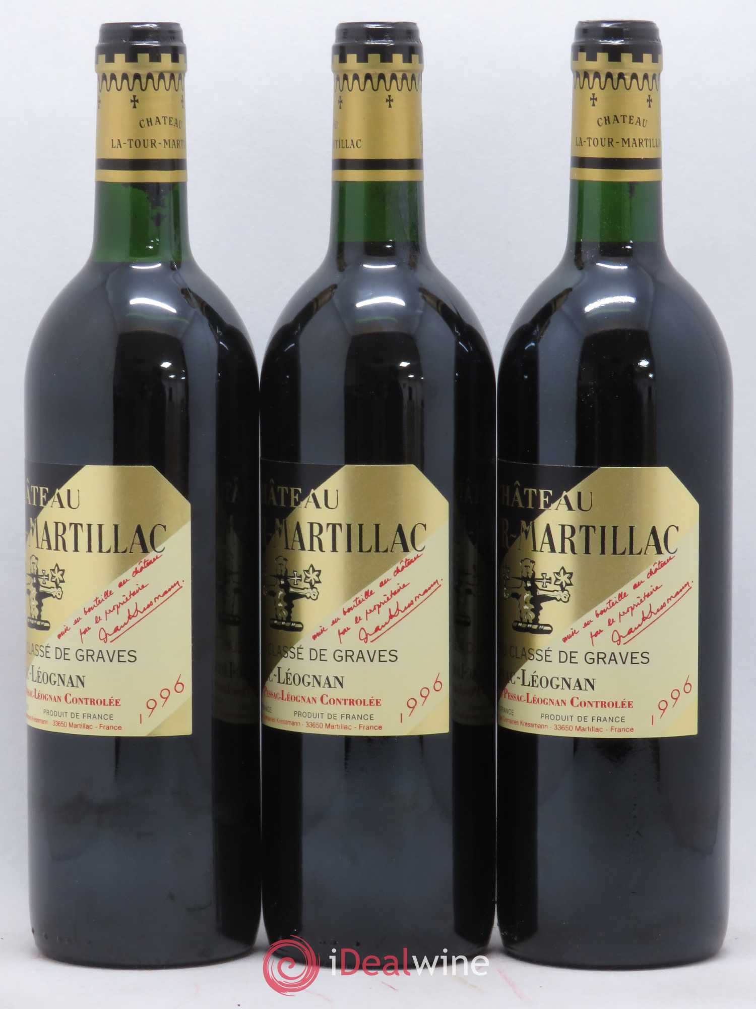 Château Latour-Martillac Cru Classé de Graves 1996 - Lot de 12 bouteilles - 6