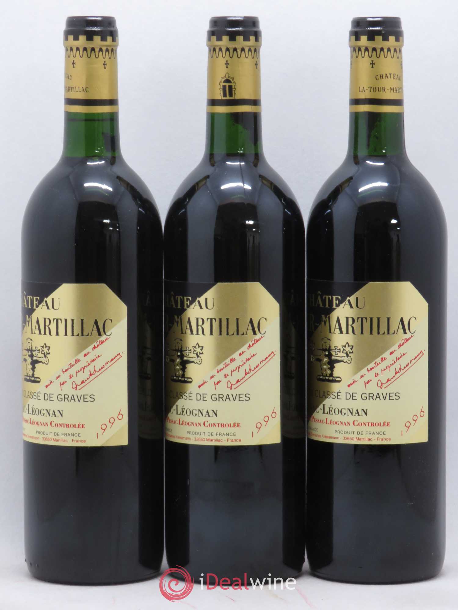 Château Latour-Martillac Cru Classé de Graves 1996 - Lot de 12 bouteilles - 8