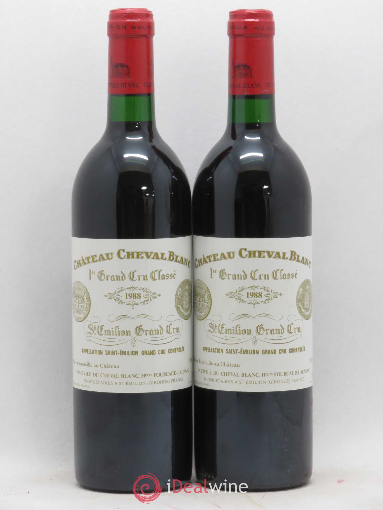 Château Cheval Blanc 1er Grand Cru Classé A 1988 - Lot de 2 bouteilles - 0