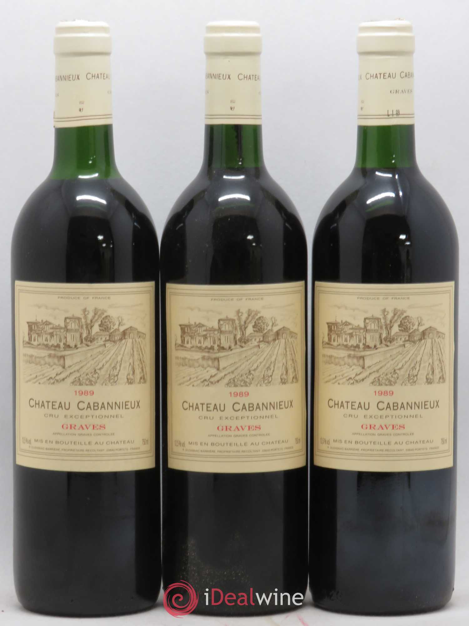 Château Cabannieux 1989 - Lot de 6 bouteilles - 2