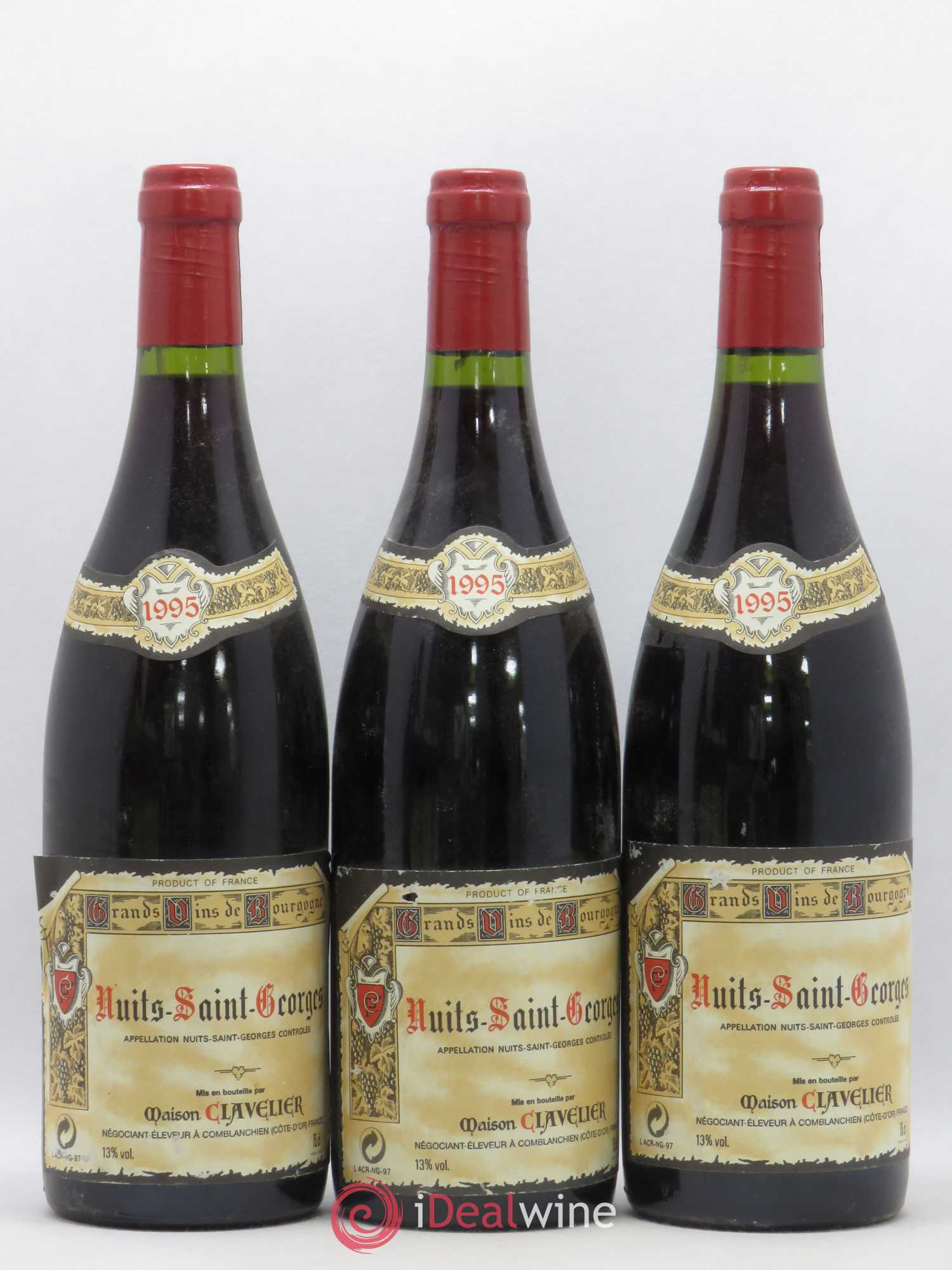 Nuits-Saint-Georges Maison Clavelier 1995 - Lot de 6 bouteilles - 2