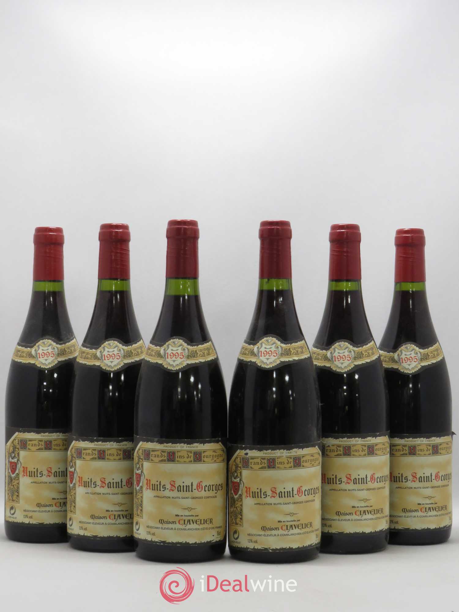 Nuits-Saint-Georges Maison Clavelier 1995 - Lot de 6 bouteilles - 0