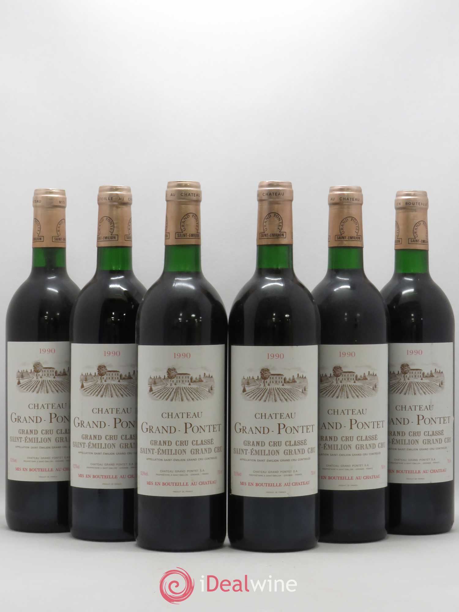 Château Grand Pontet Grand Cru Classé 1990 - Lot de 6 bouteilles - 0