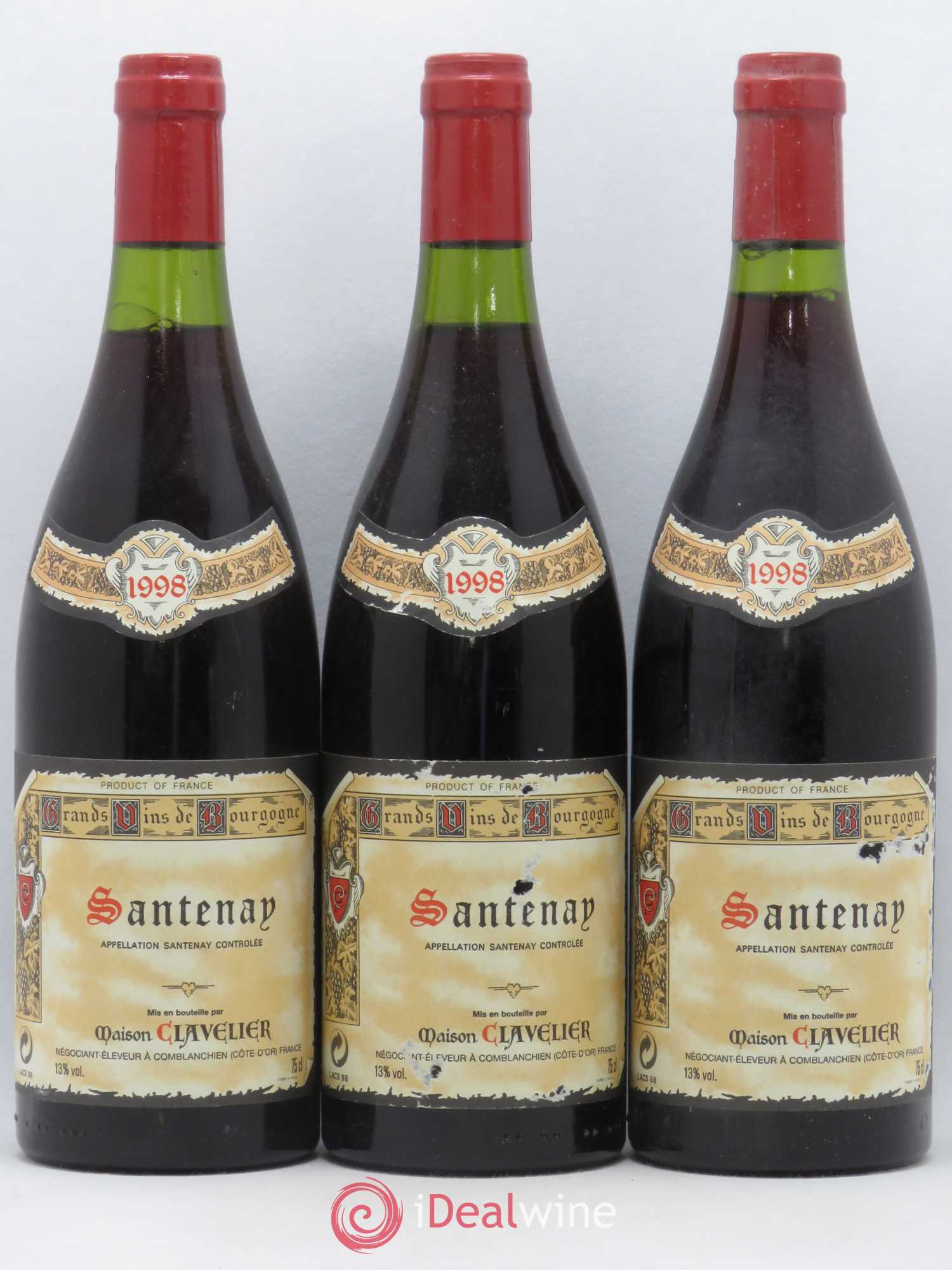 Santenay Maison Clavelier (sans prix de réserve) 1998 - Posten von 3 Flaschen - 0