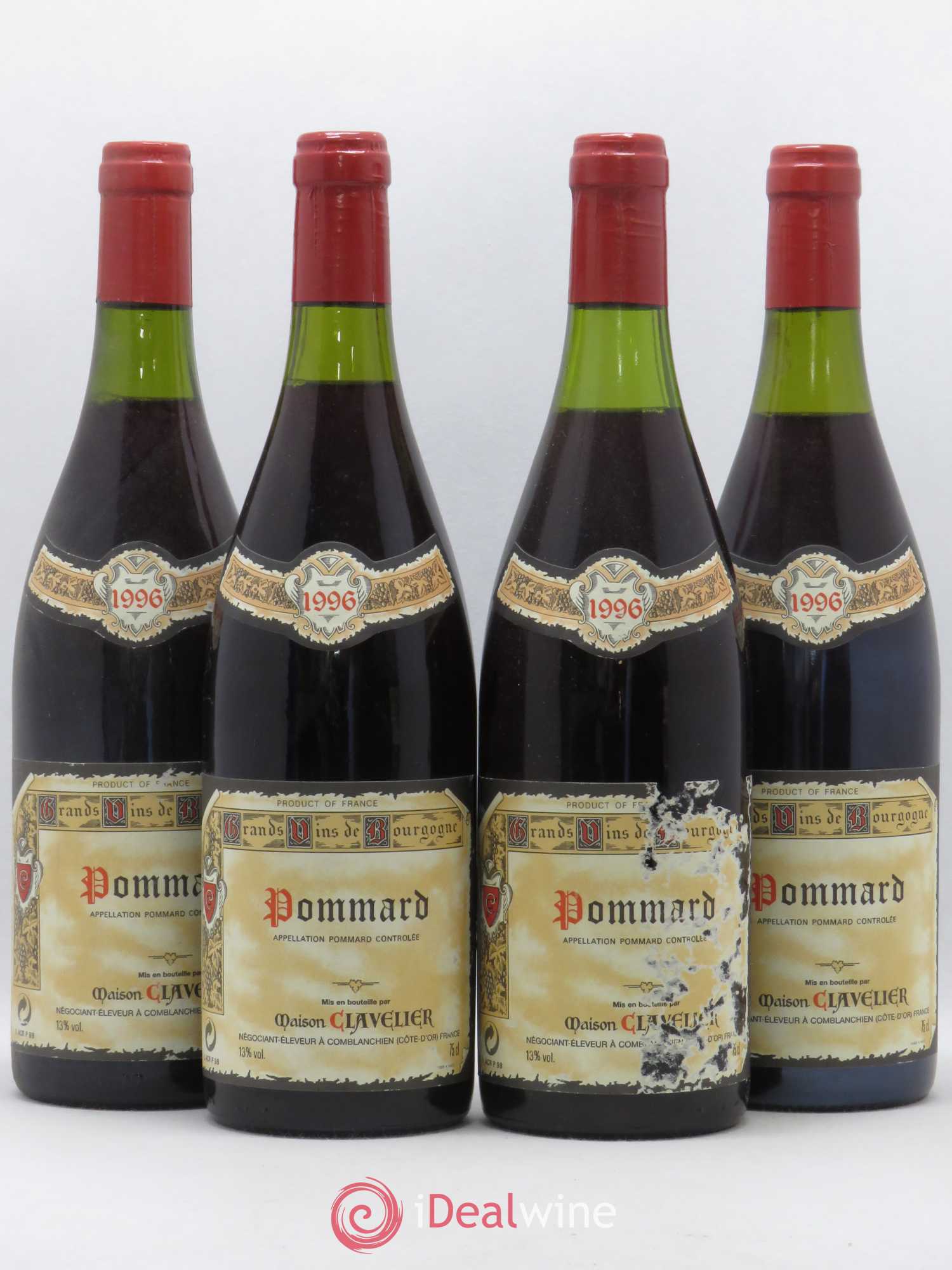 Pommard Maison Clavelier 1996 - Lot de 4 bouteilles - 0