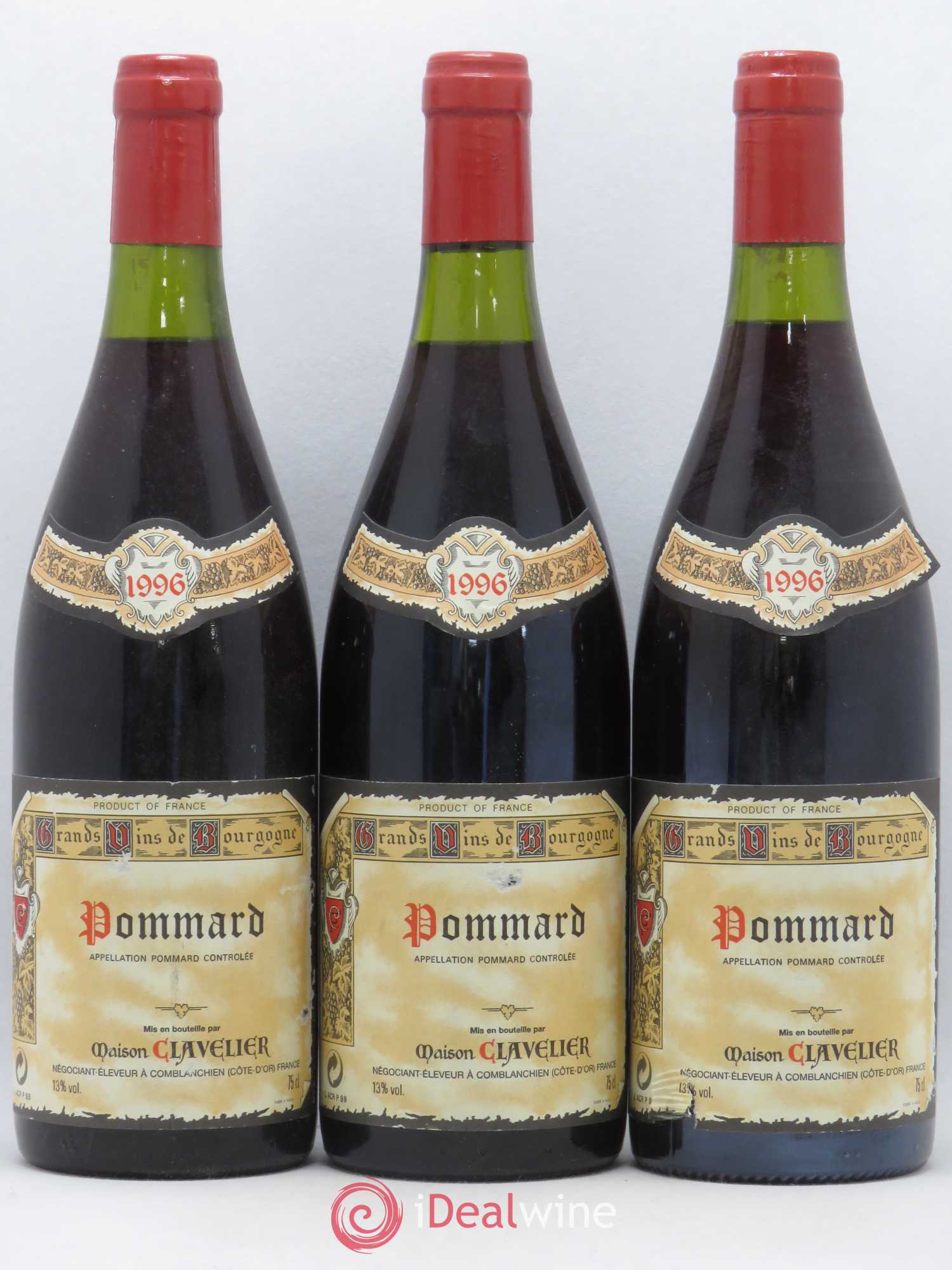 Pommard Maison Clavelier 1996 - Lot de 3 bouteilles - 0