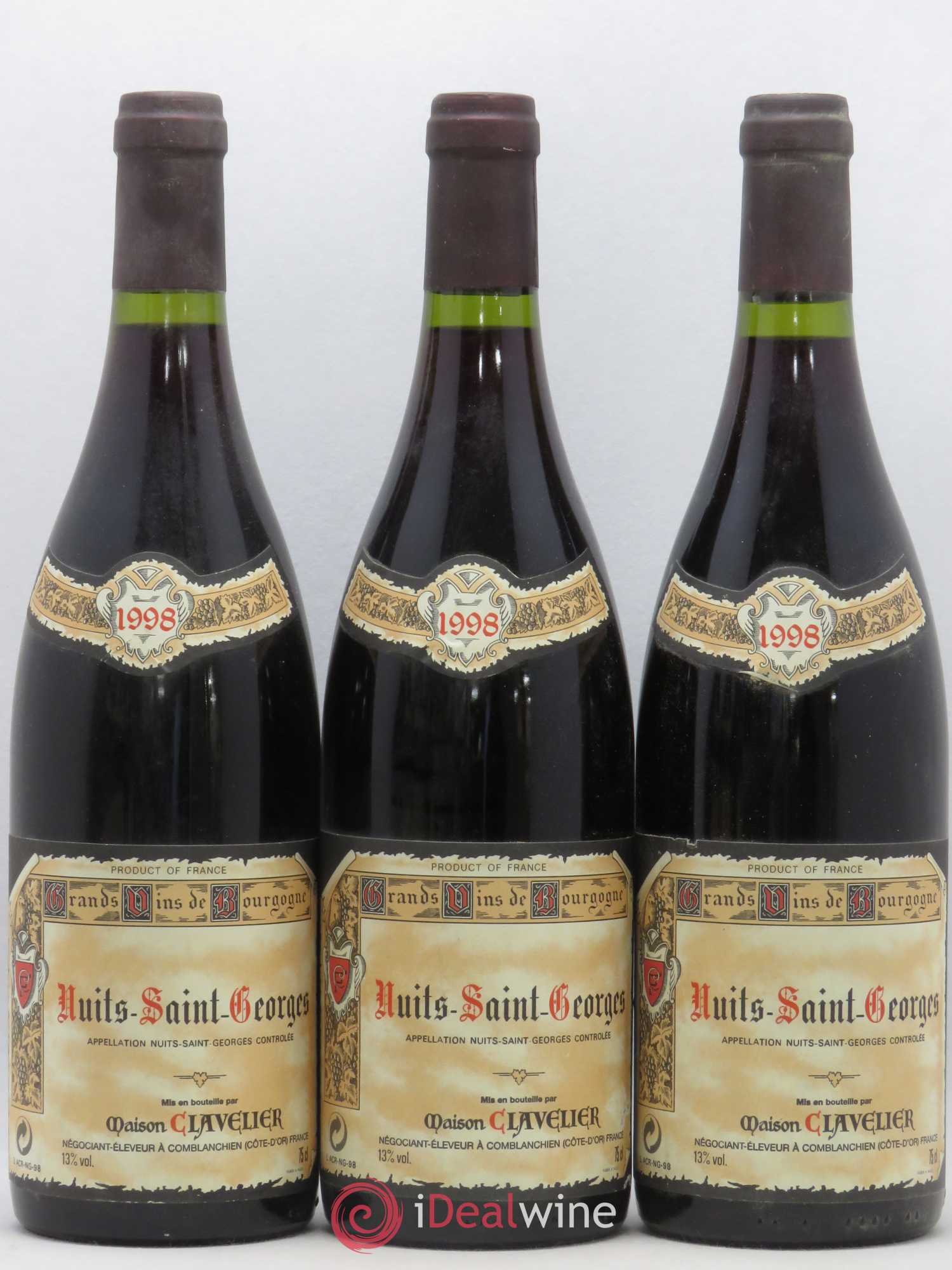 Nuits-Saint-Georges Maison Clavelier 1998 - Posten von 6 Flaschen - 2