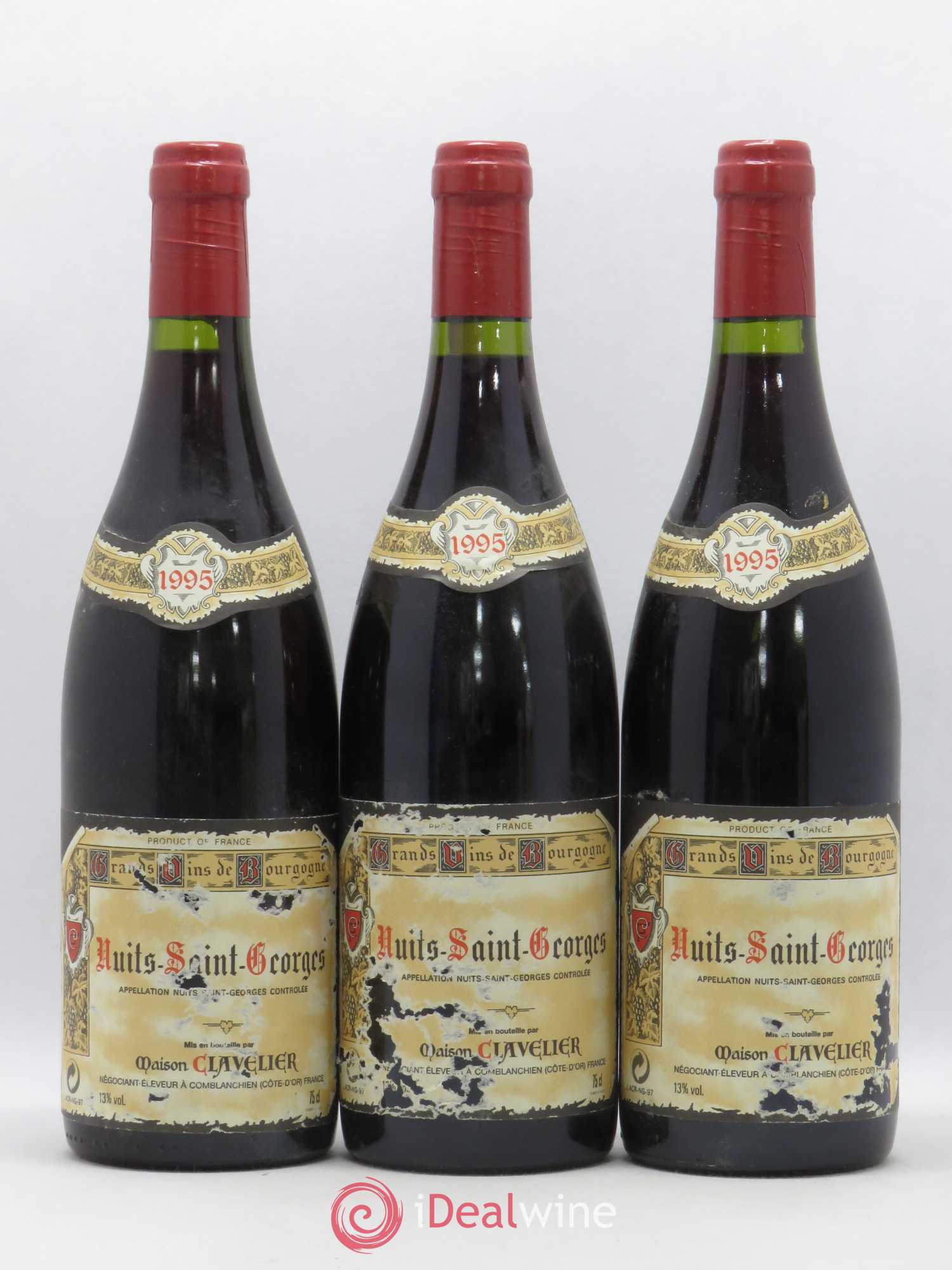 Nuits-Saint-Georges Maison Clavelier 1995 - Posten von 3 Flaschen - 0