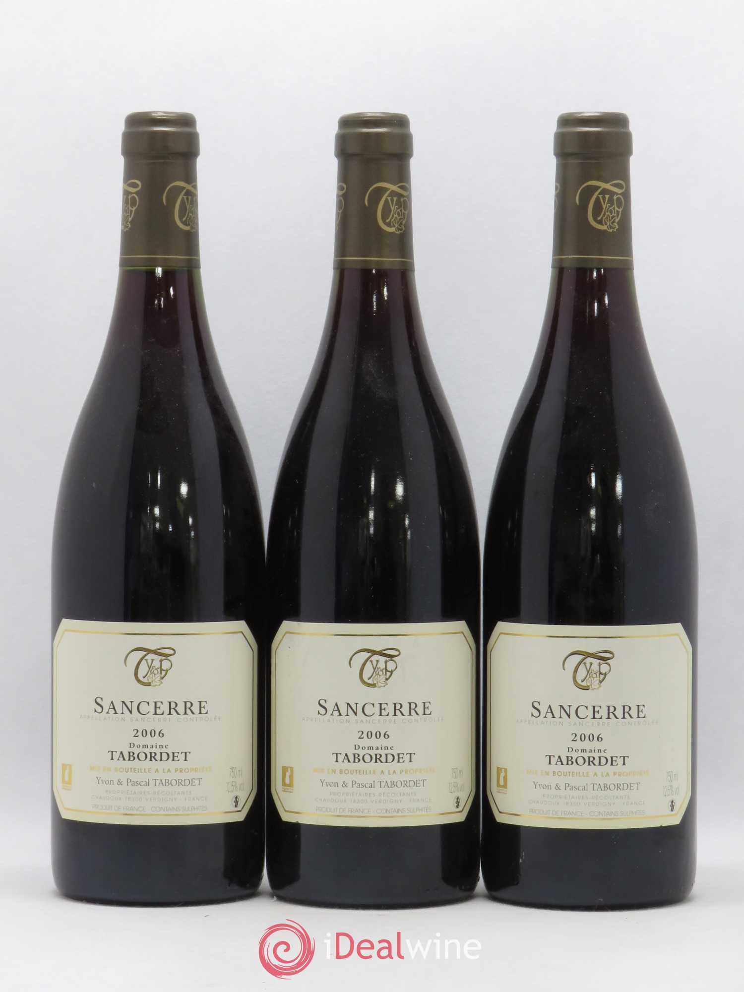 Sancerre Domaine Tabordet (sans prix de réserve) 2006 - Posten von 3 Flaschen - 0