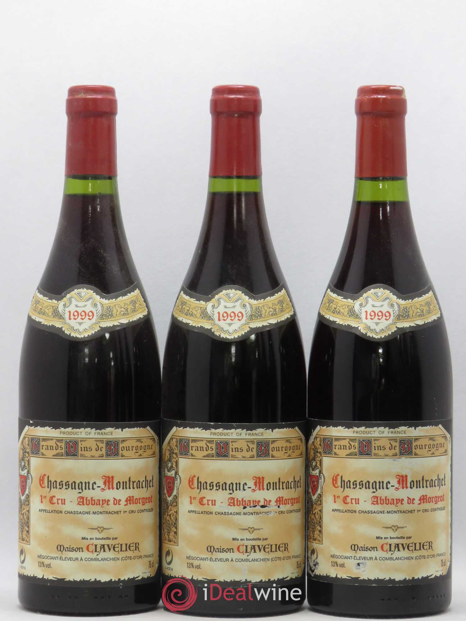 Chassagne-Montrachet 1er Cru Abbaye de Morgeot Maison Clavelier  1999 - Lotto di 6 bottiglie - 1