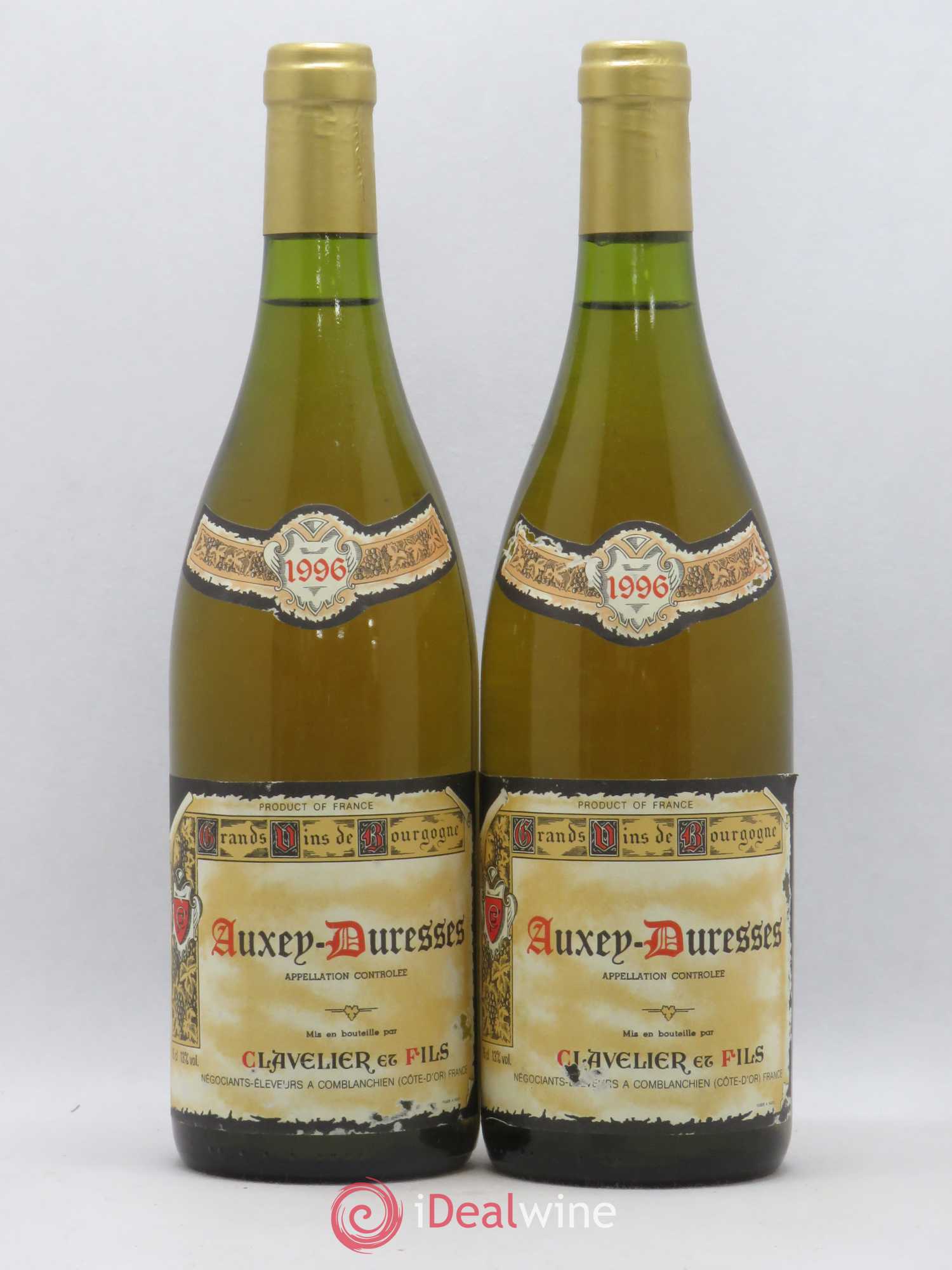 Auxey-Duresses Clavelier & Fils 1996 - Lot de 2 bouteilles - 0