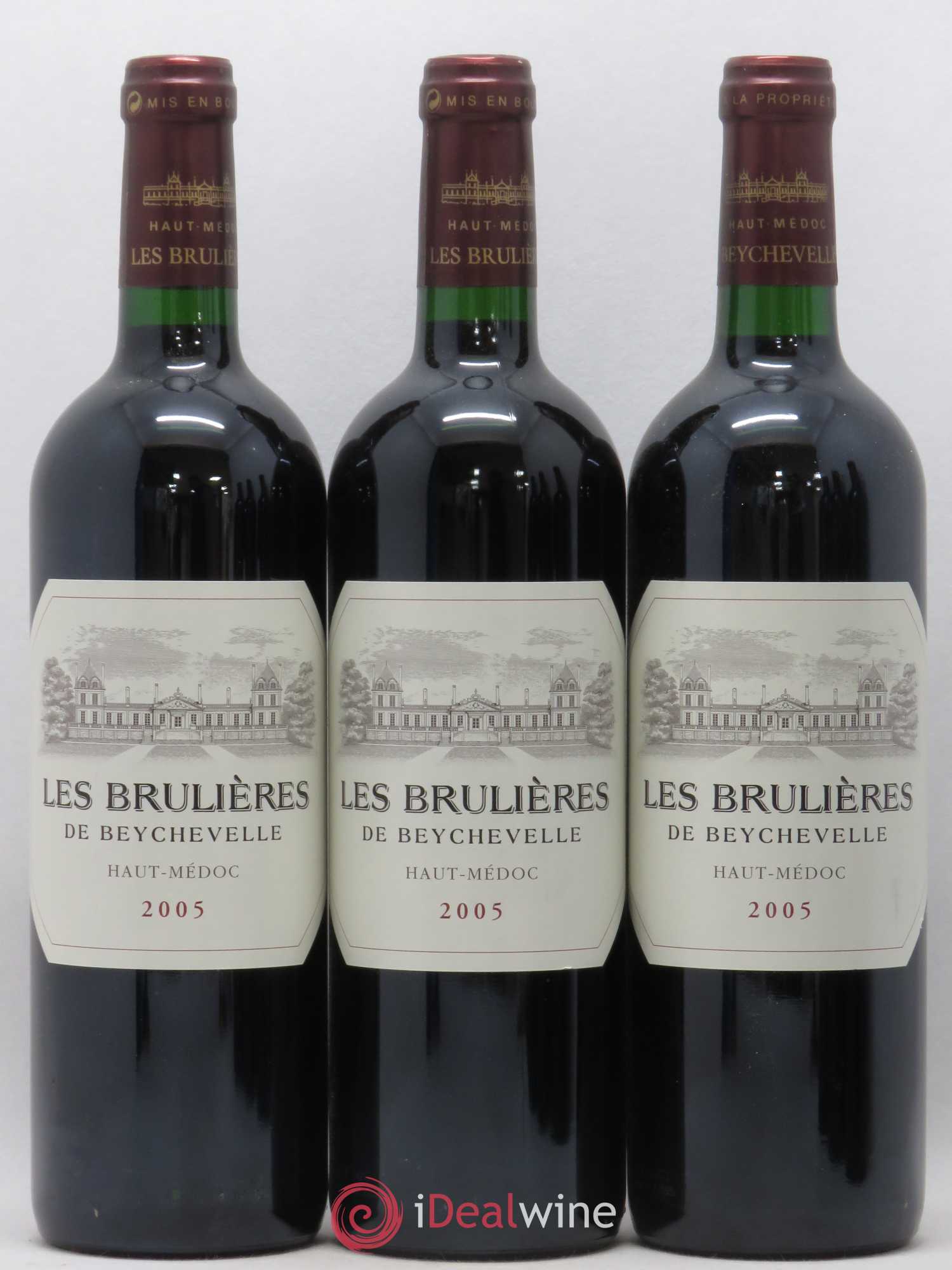 Haut Médoc Les Brulières de Beychevelle 2005 - Posten von 6 Flaschen - 1