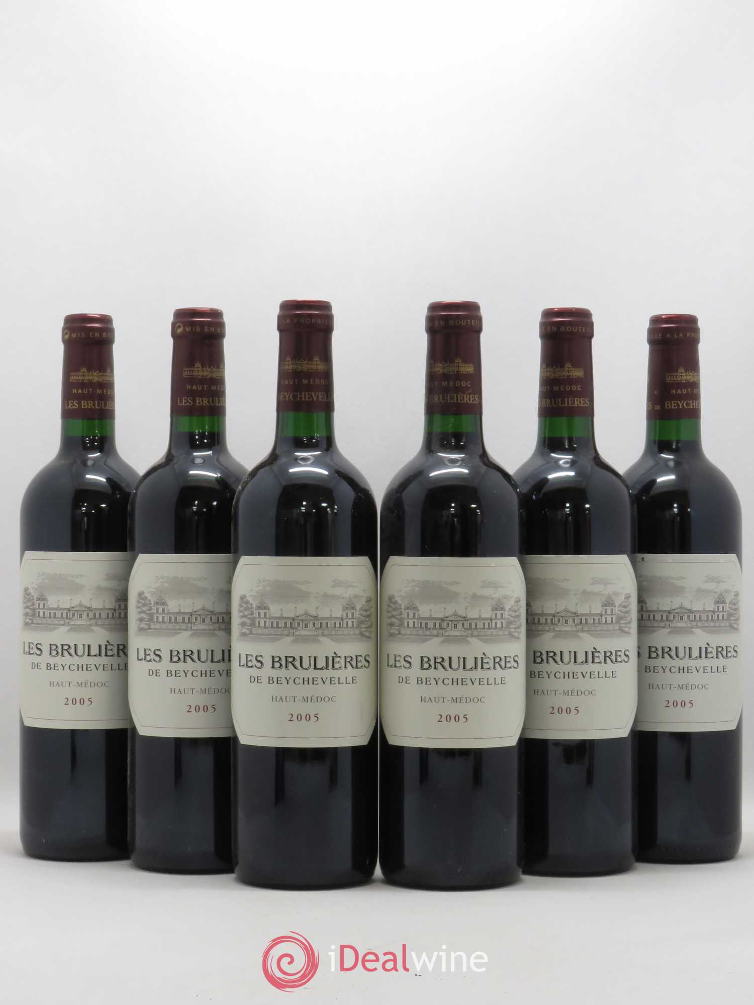 Haut Médoc Les Brulières de Beychevelle 2005 - Posten von 6 Flaschen - 0