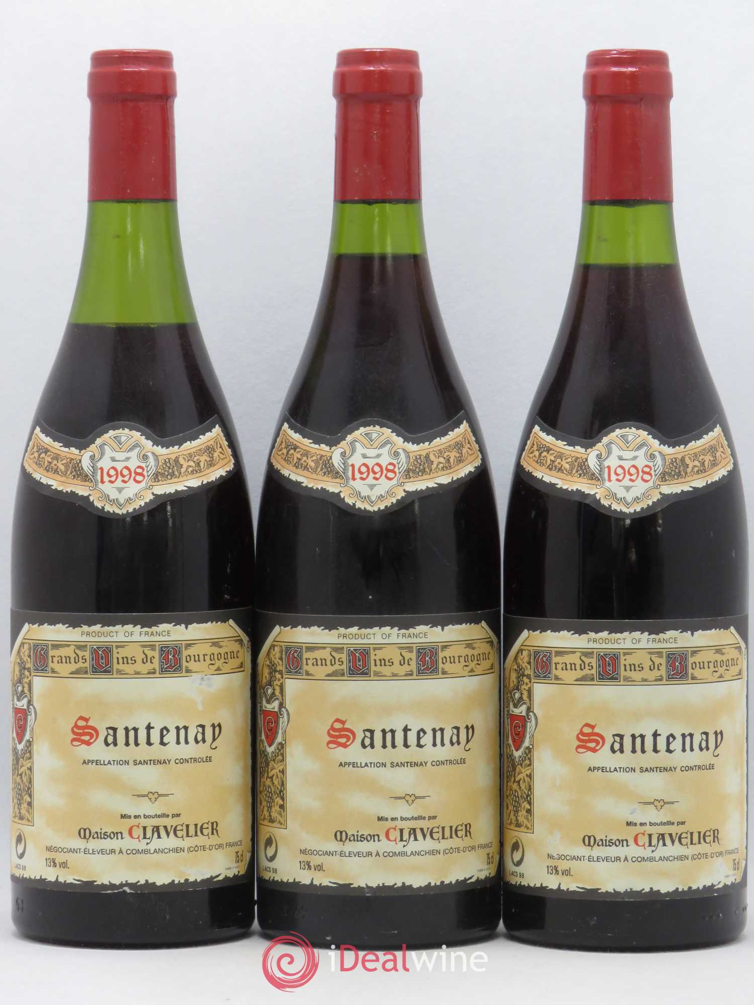 Santenay Maison Clavelier (sans prix de réserve) 1998 - Posten von 3 Flaschen - 0