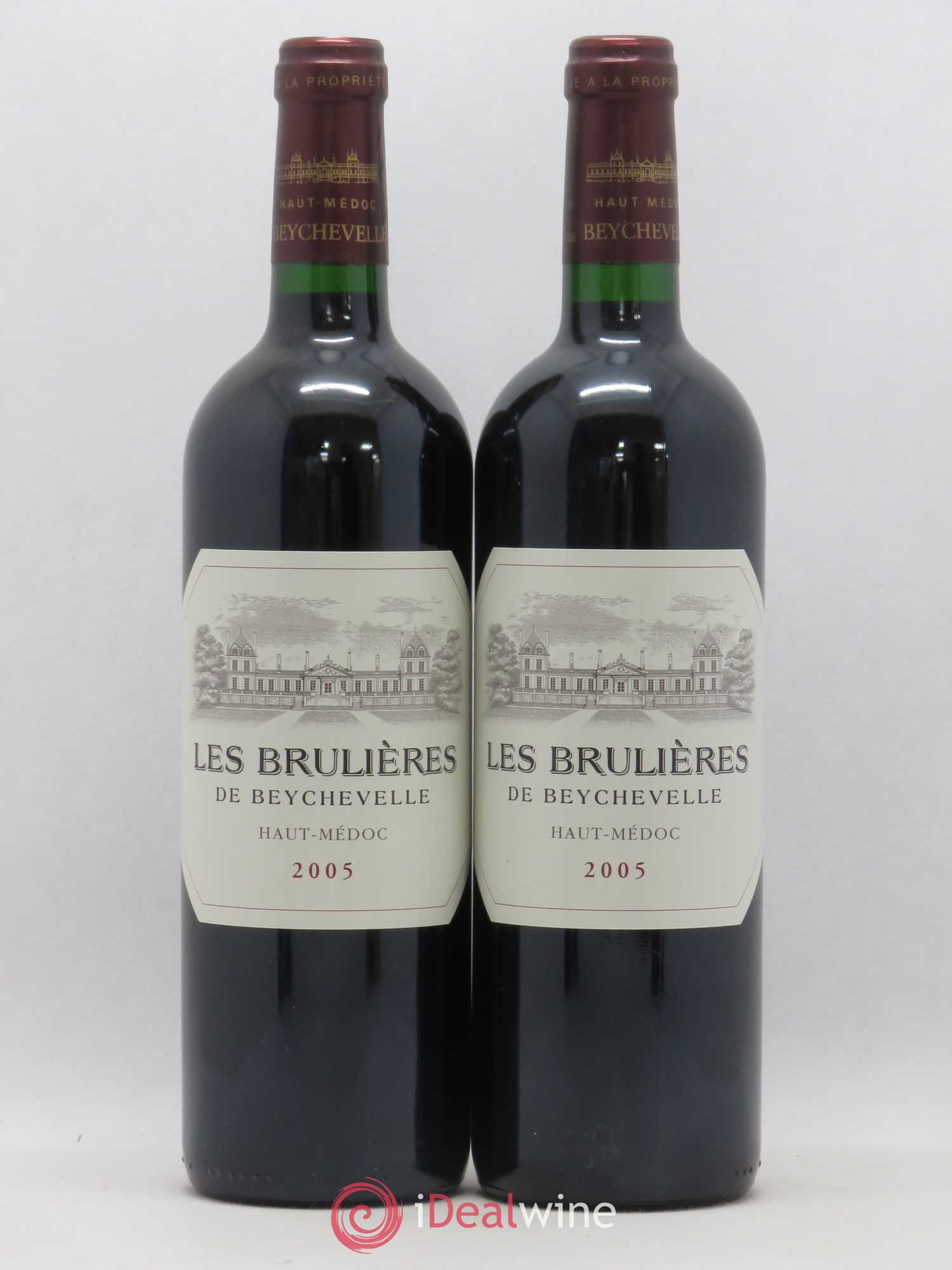 Haut Médoc Les Brulières de Beychevelle 2005 - Posten von 2 Flaschen - 0