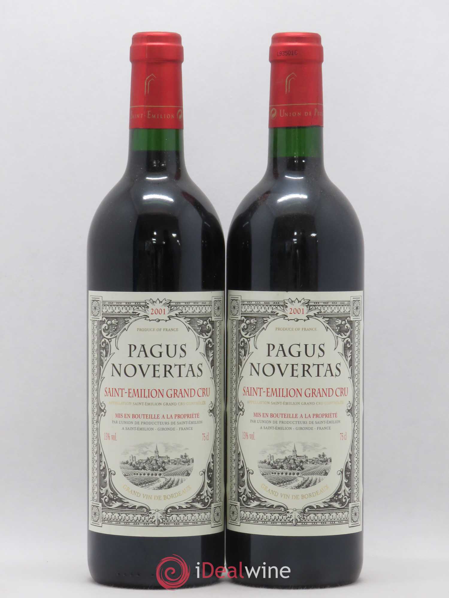 Saint-Émilion Grand Cru Pagus Novertas 2001 - Lot de 2 bouteilles - 0