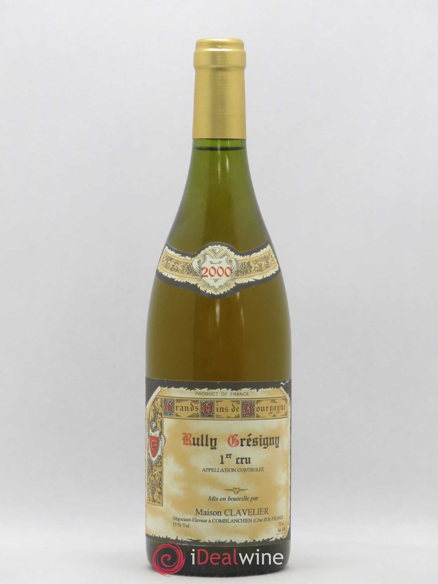 Rully 1er Cru Grésigny Maison Clavelier 2000 - Posten von 1 Flasche - 0