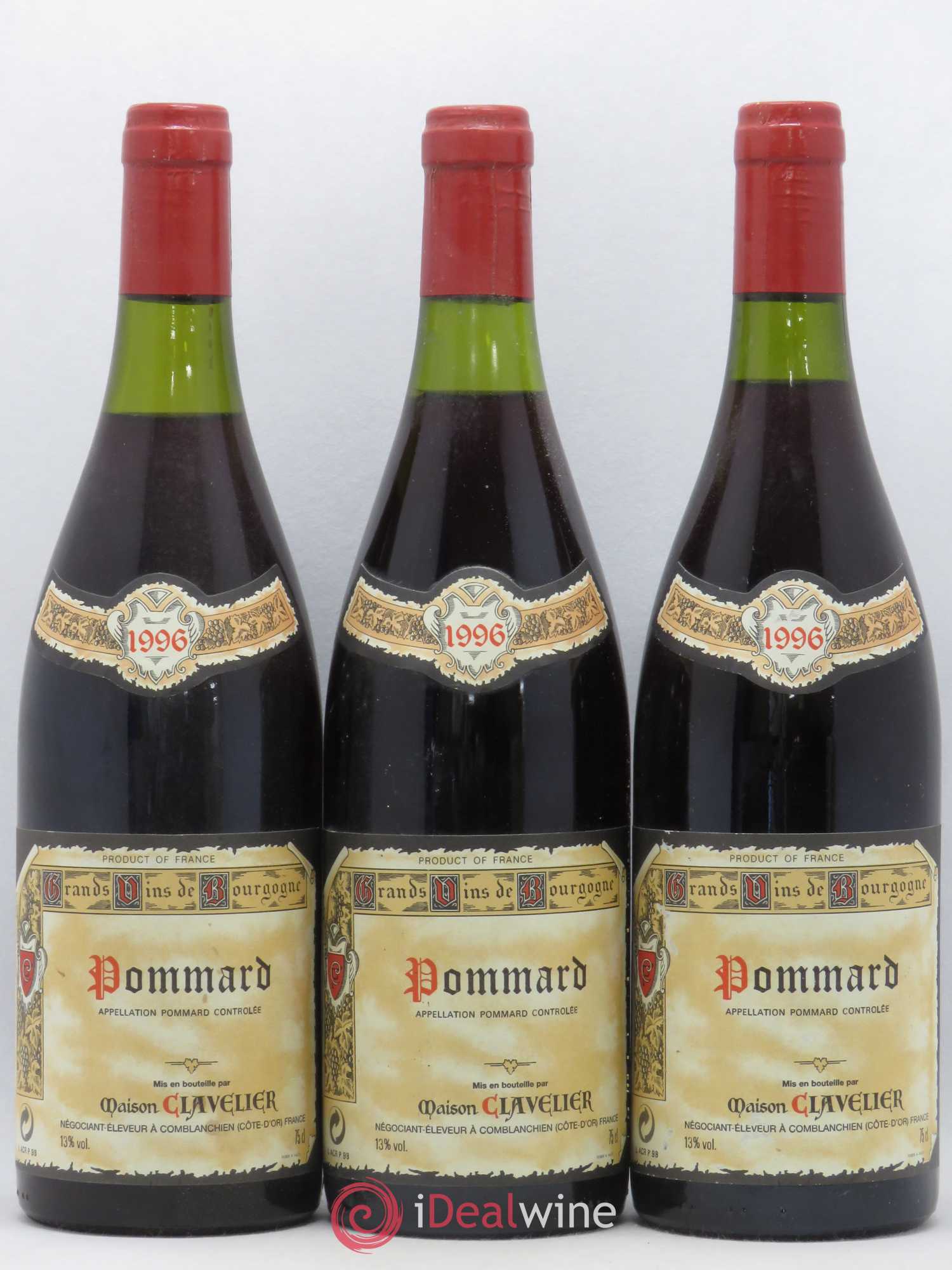 Pommard Maison Clavelier 1996 - Posten von 3 Flaschen - 0