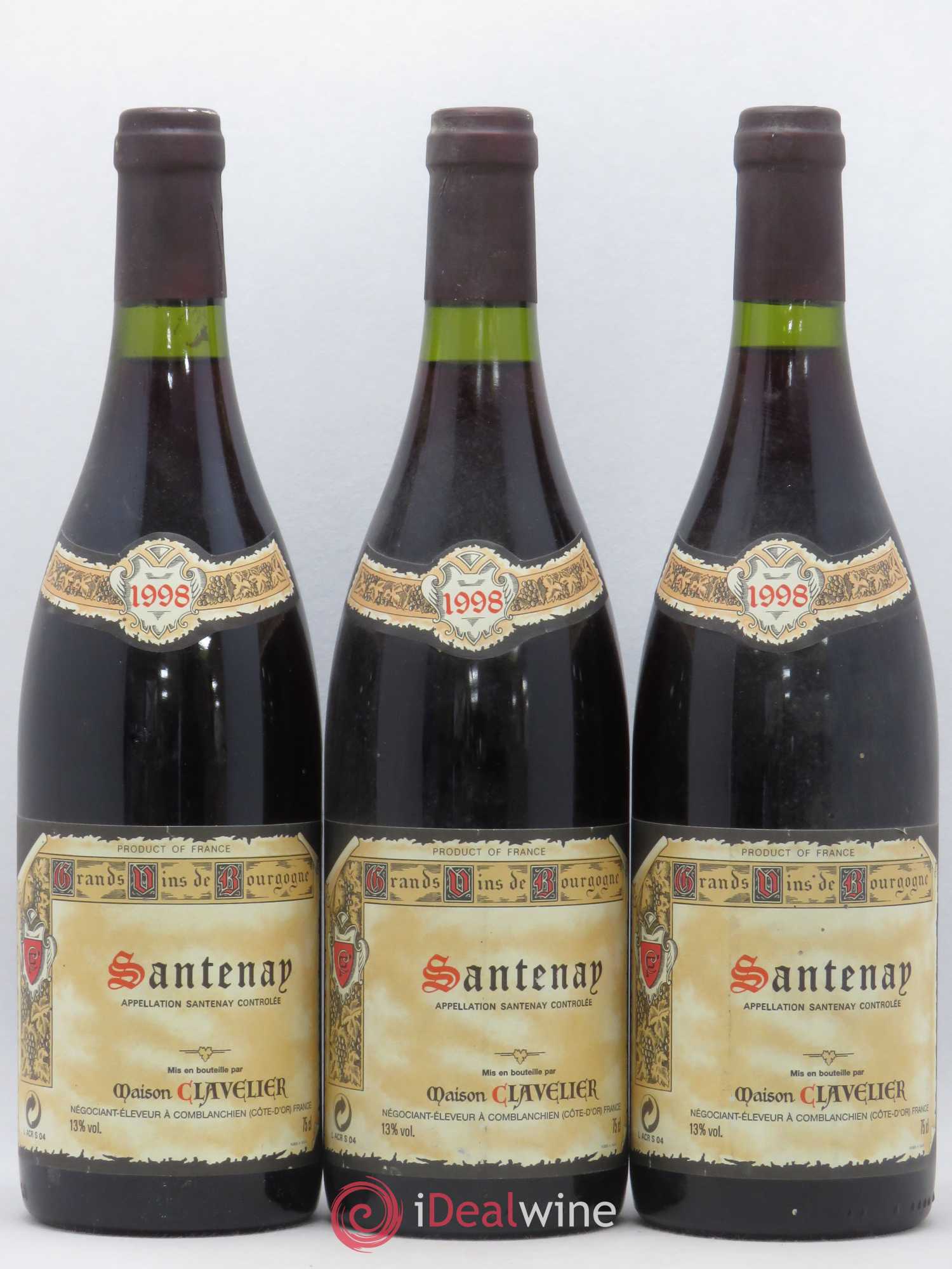 Santenay Maison Clavelier (sans prix de réserve) 1998 - Posten von 3 Flaschen - 0