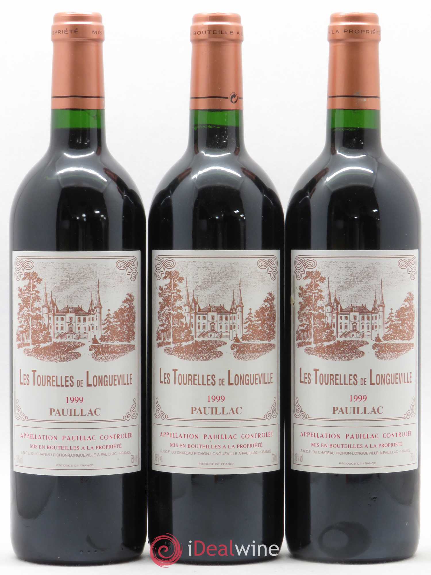 Les Tourelles de Longueville Second Vin 1999 - Lot de 3 bouteilles - 0