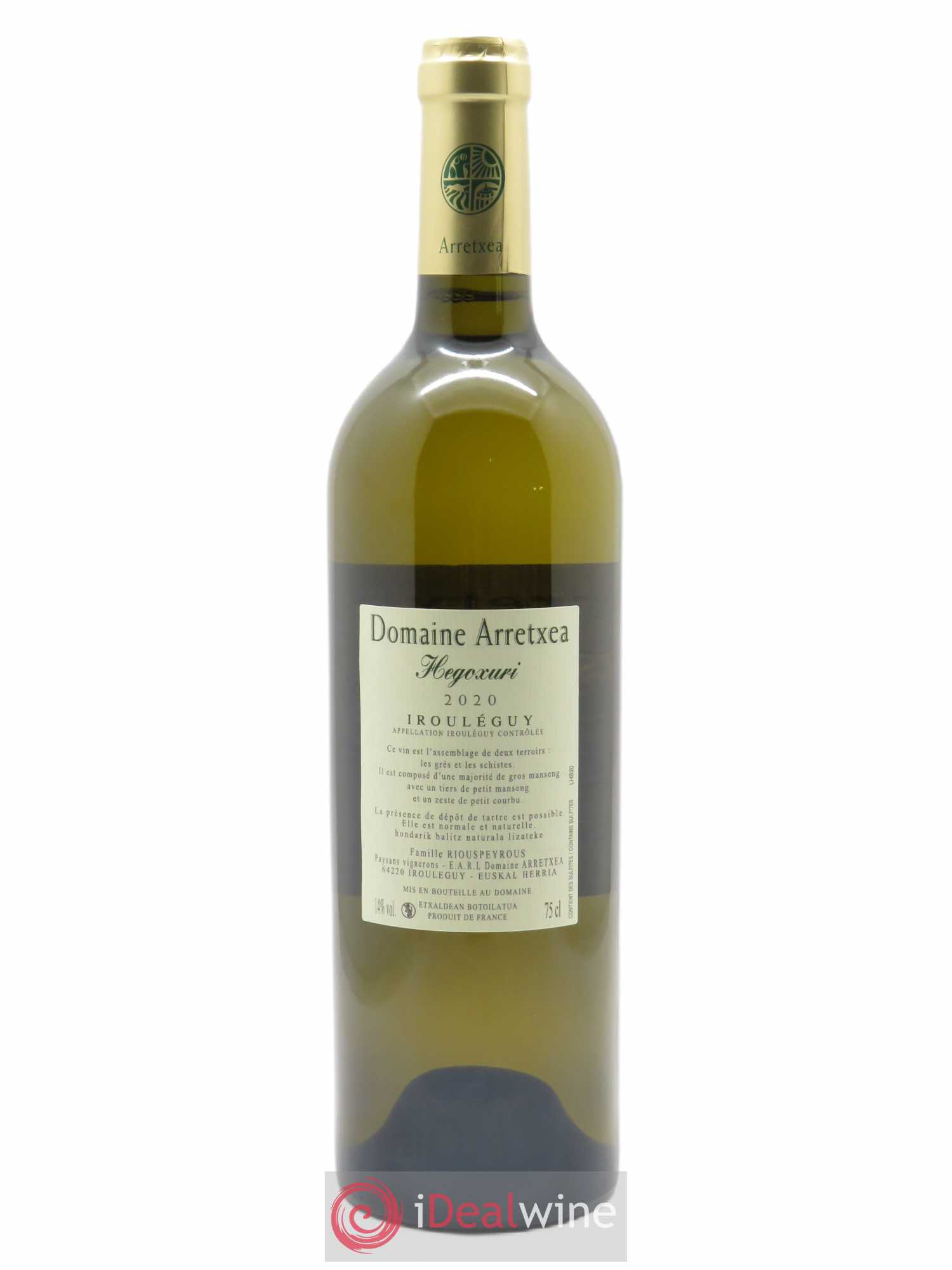 Irouléguy Hegoxuri Arretxea (Domaine) 2020 - Lot de 1 bouteille - 1