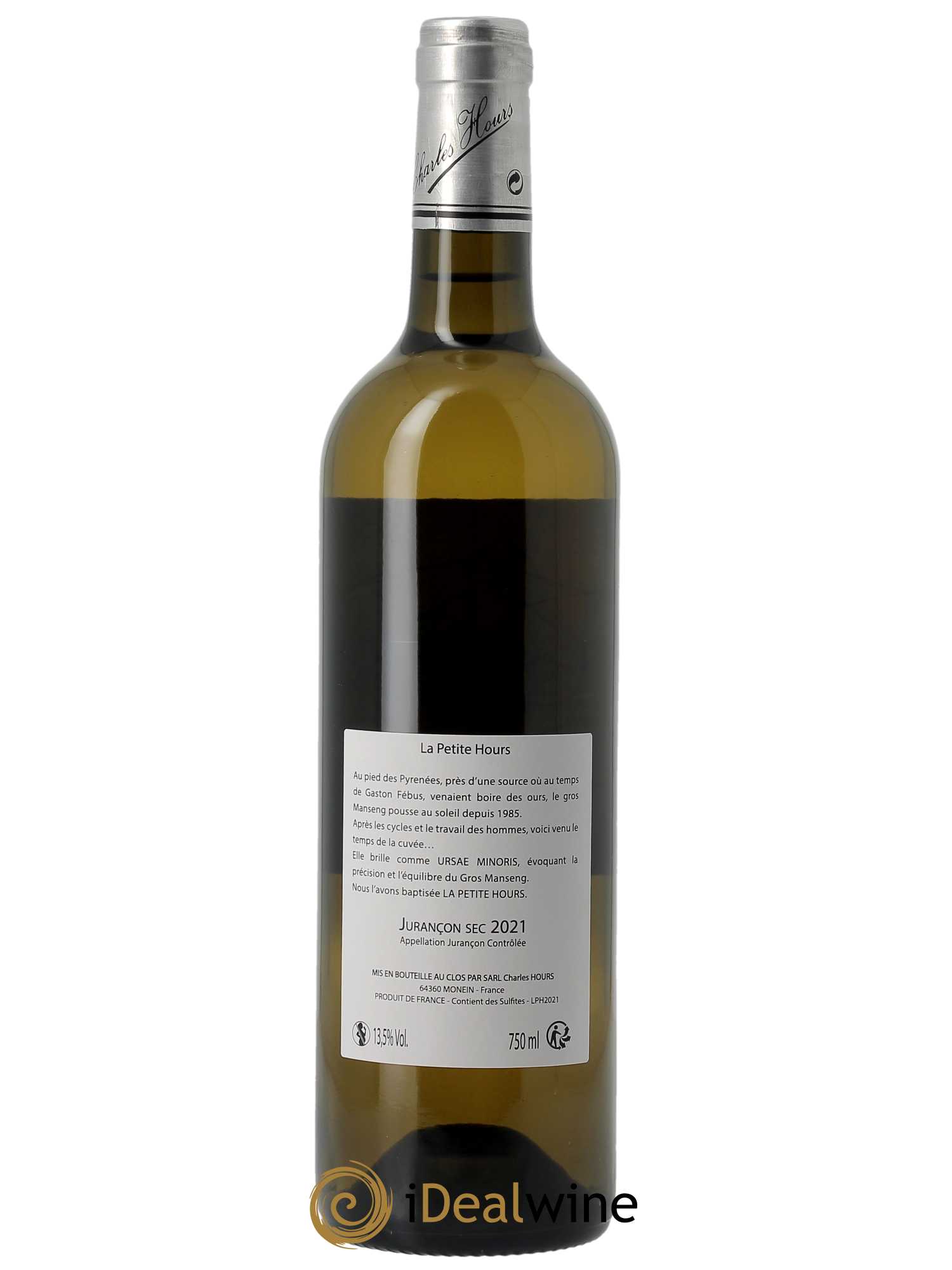 Jurançon sec Clos Uroulat La Petite Hours Charles Hours  2021 - Lot de 1 bouteille - 1