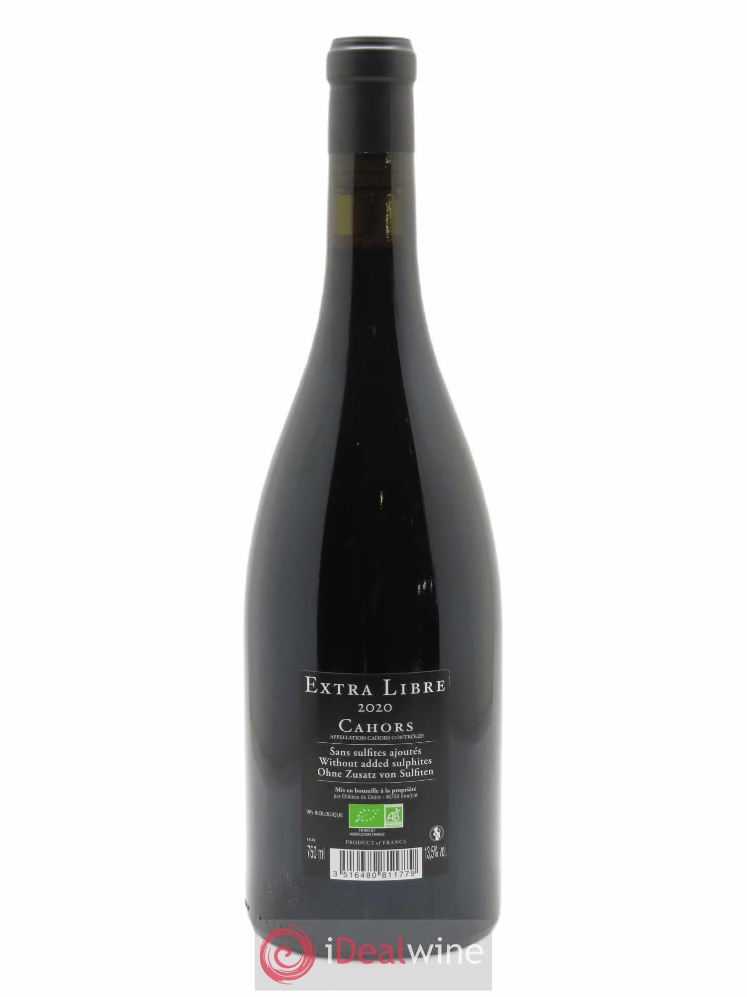 Cahors Château du Cèdre Extra Libre Pascal et Jean-Marc Verhaeghe 2020 - Lot of 1 bottle - 1