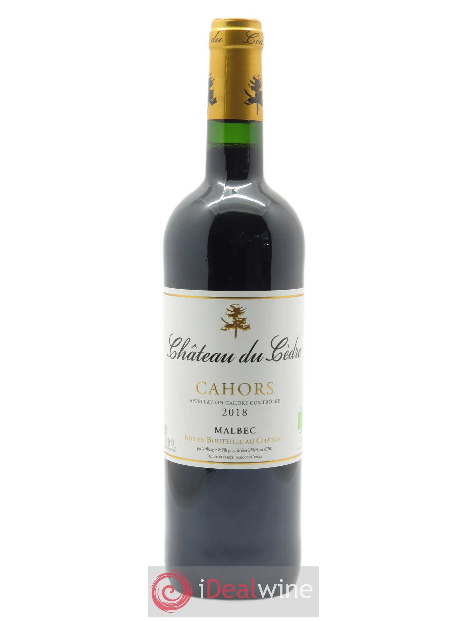 Cahors Château du Cèdre Pascal et Jean-Marc Verhaeghe 2018 - Lot de 1 bouteille - 0
