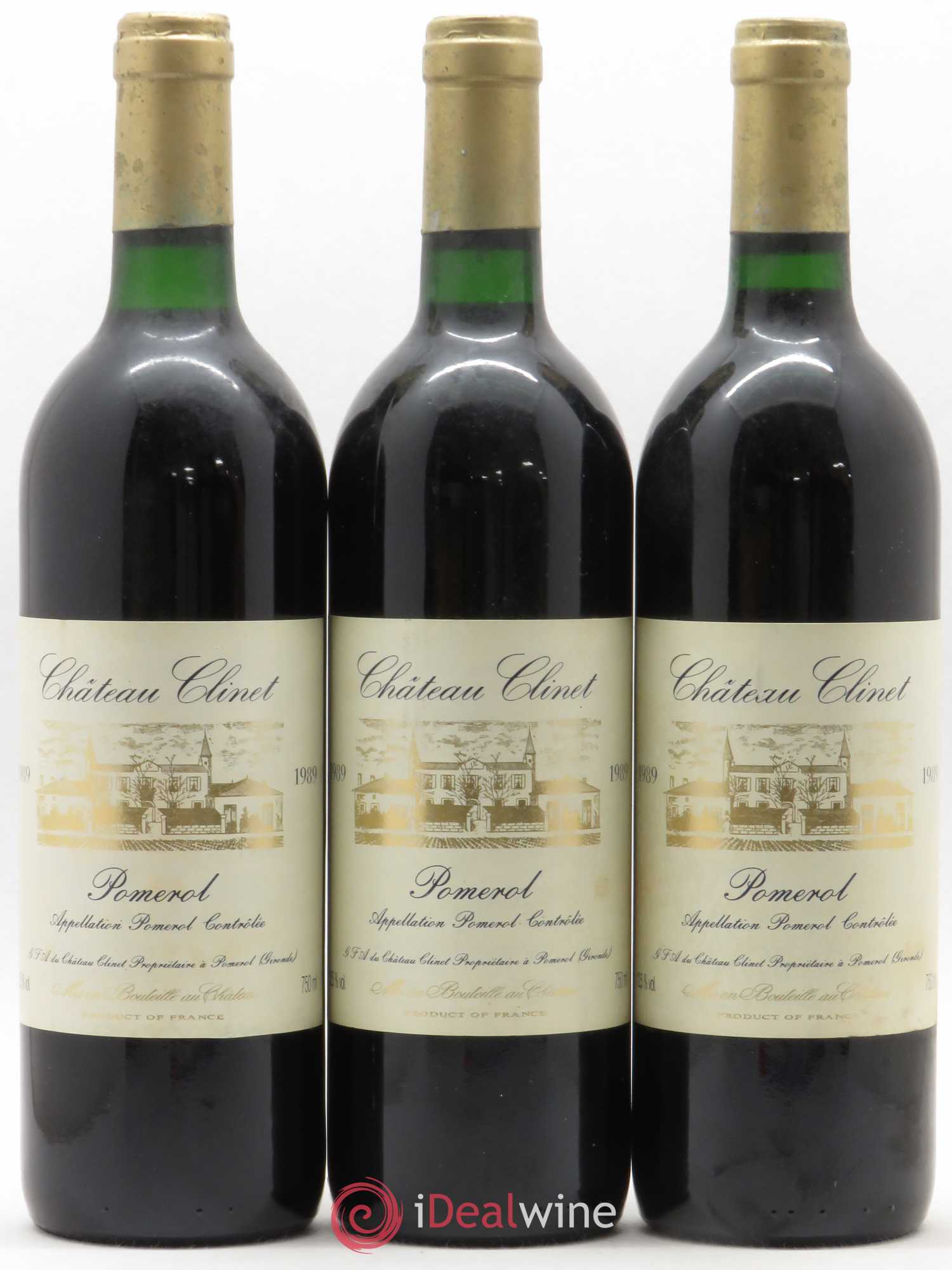Château Clinet 1989 - Lot de 3 bouteilles - 0